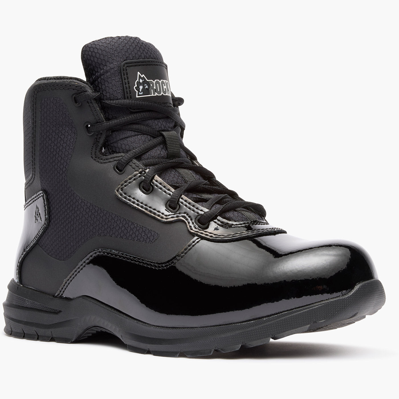 ""Rocky Cadet 6"" Black Side Zip Public Service Boot" - main"