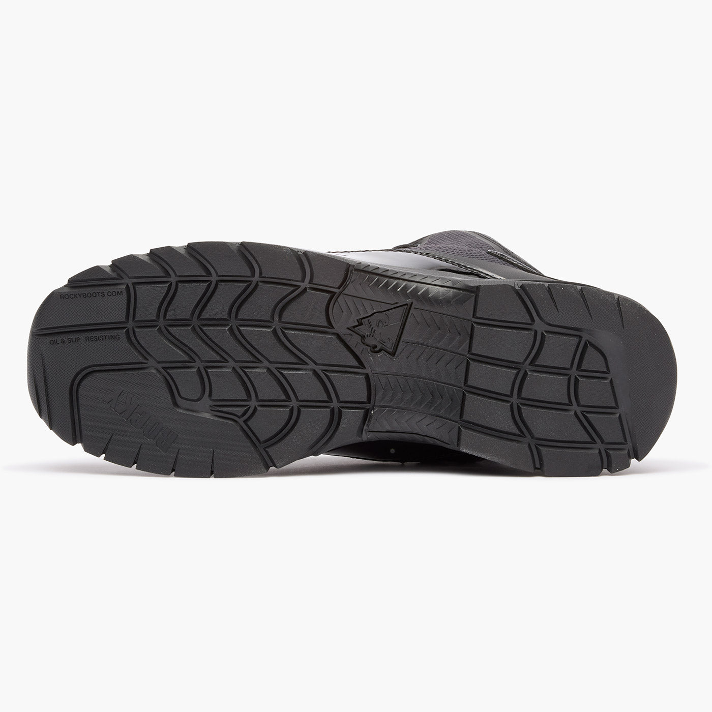 ""Rocky Cadet 6"" Black Side Zip Public Service Boot" - outsole"