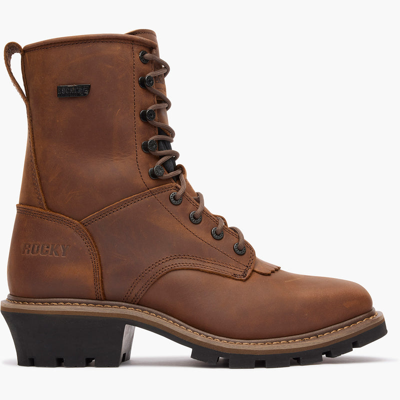 Rocky Square Toe Logger Waterproof Work Boot - profile