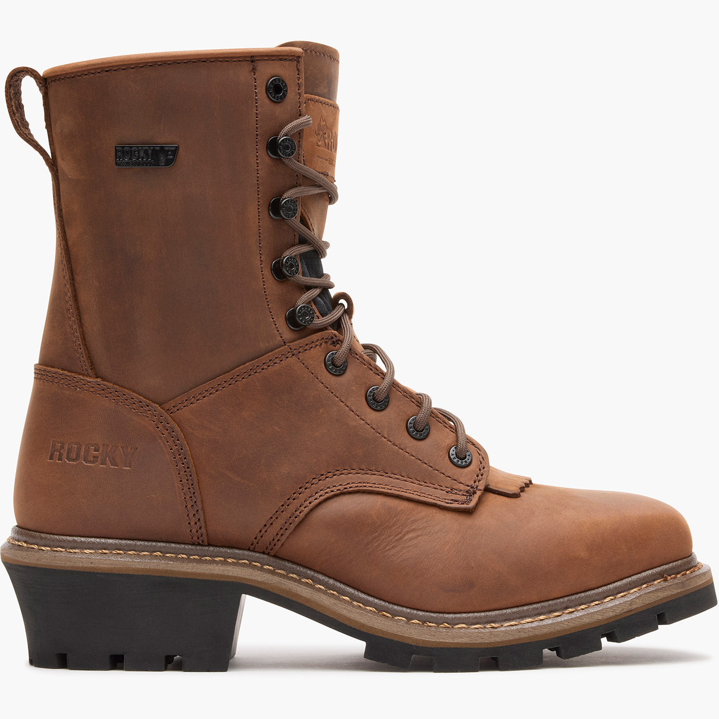 Rocky Square Toe Logger Composite Toe Waterproof Work Boot - profile