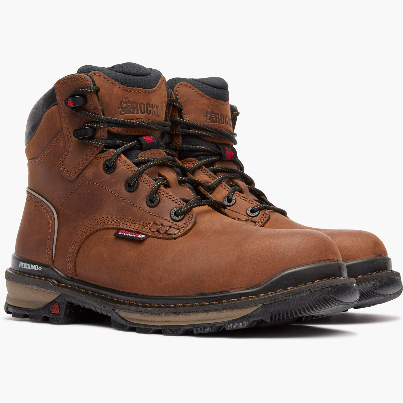 Rocky Rams Horn Waterproof Composite Toe Work Boot - doublequarter