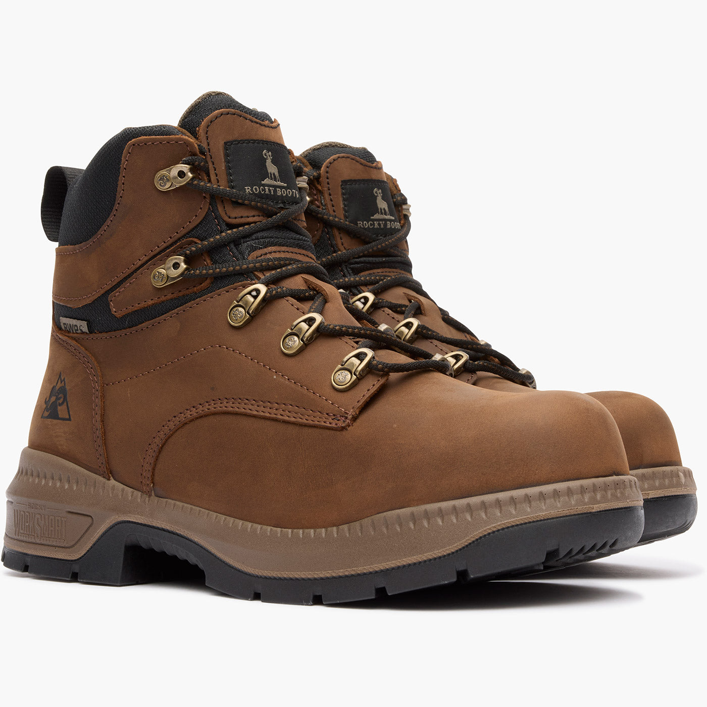 Rocky Worksmart Waterproof Composite Toe Work Boot - doublequarter