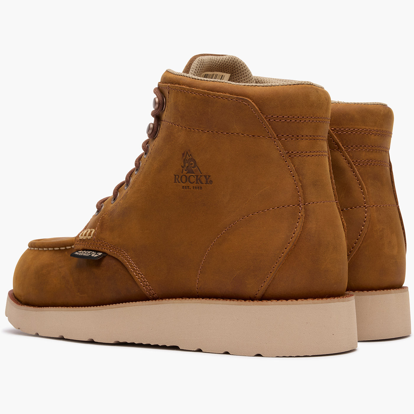 "Rocky MonoCrepe Wedge 6" Composite Toe Work Boot - doubleheel"