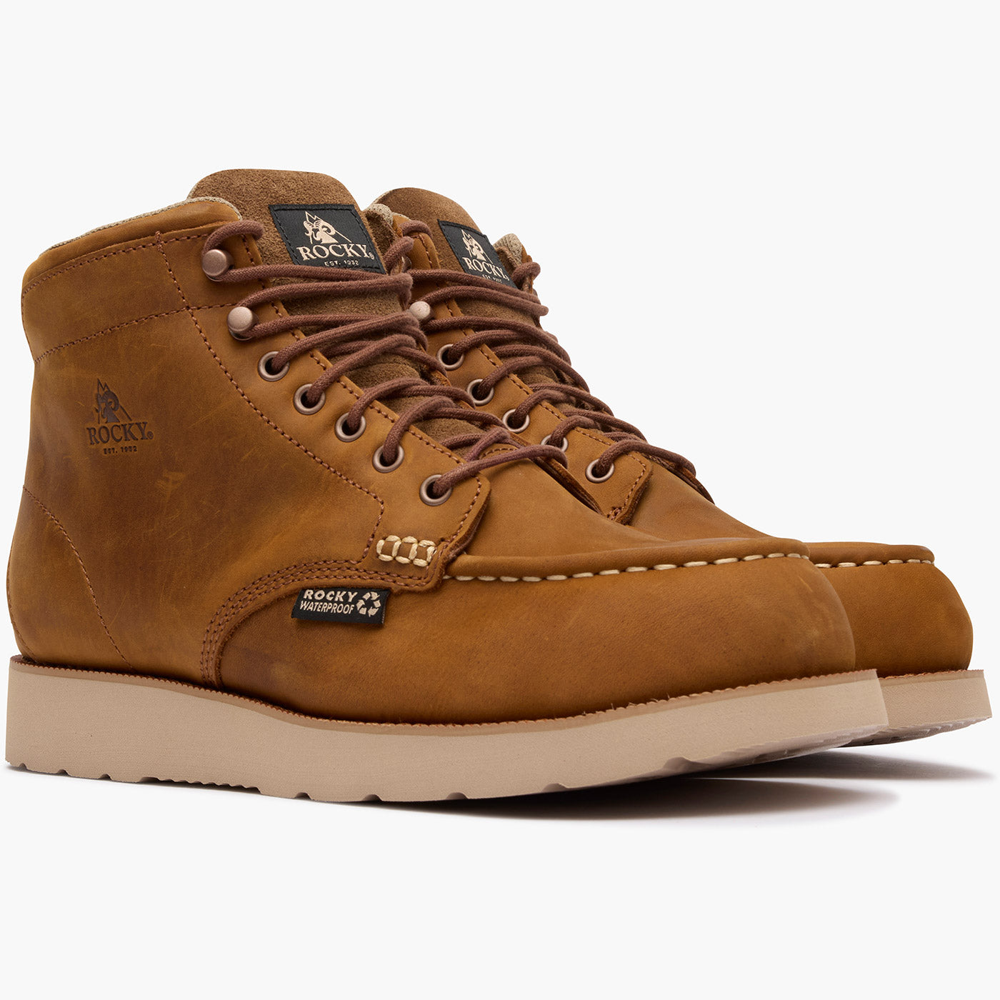 "Rocky MonoCrepe Wedge 6" Composite Toe Work Boot - doublequarter"