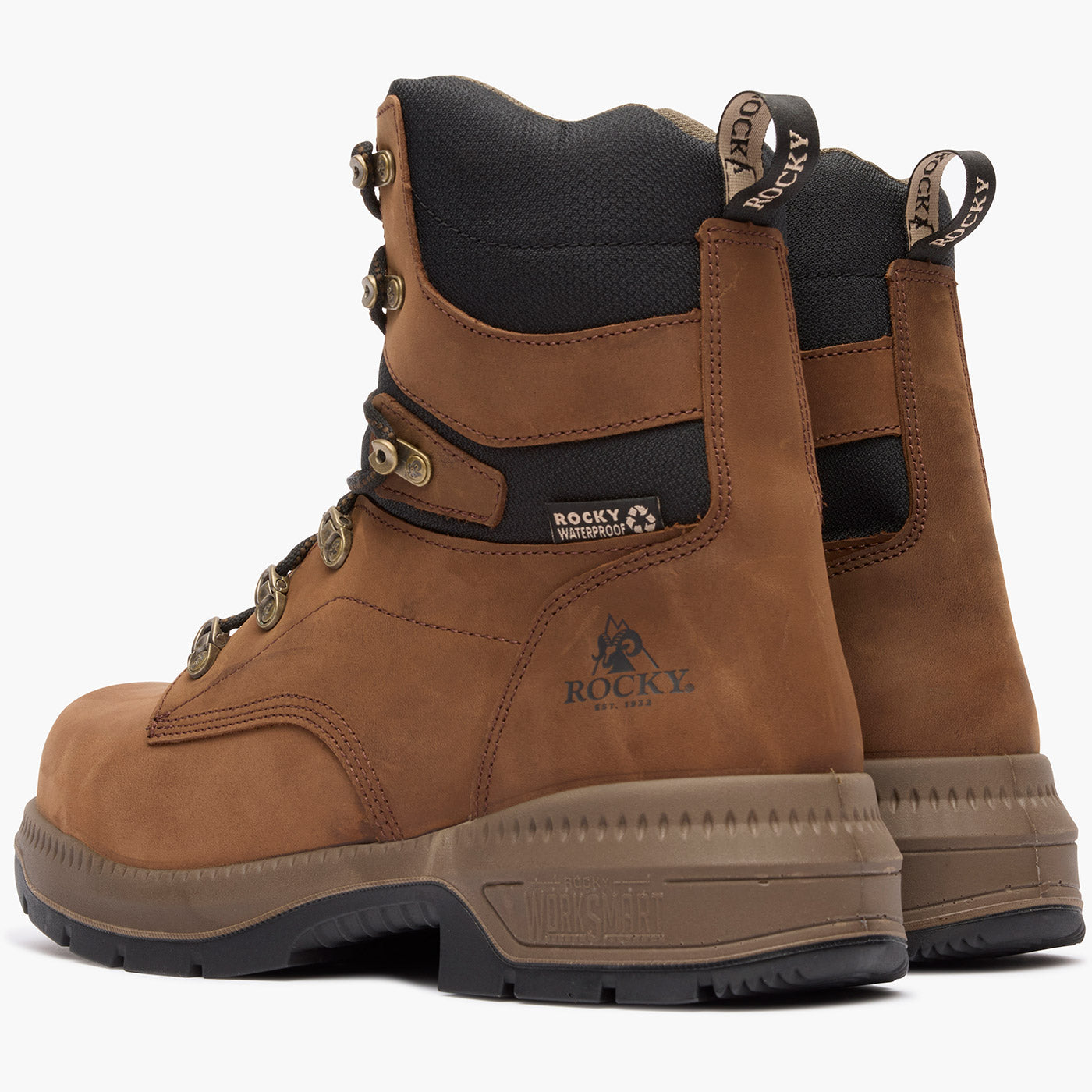 "Rocky Worksmart 8" Comp Toe Internal MET Guard Work Boot - doubleheel"