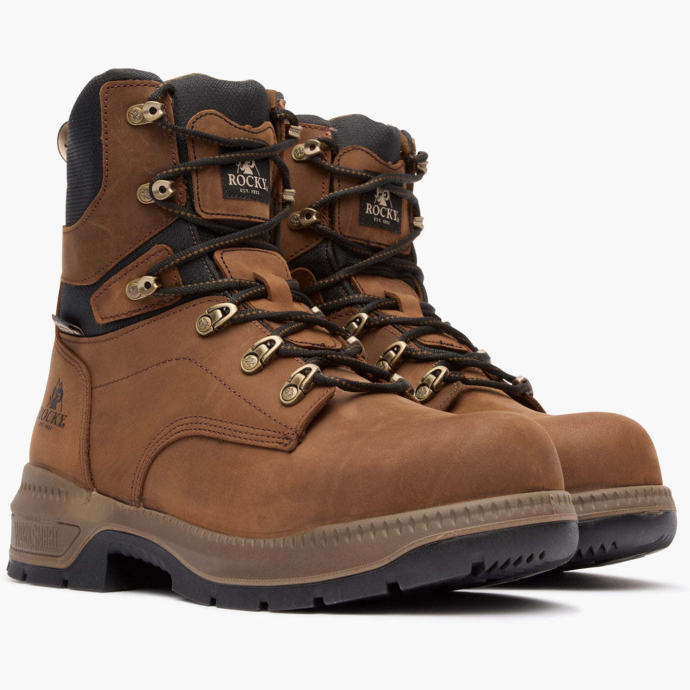 "Rocky Worksmart 8" Comp Toe Internal MET Guard Work Boot - doublequarter"