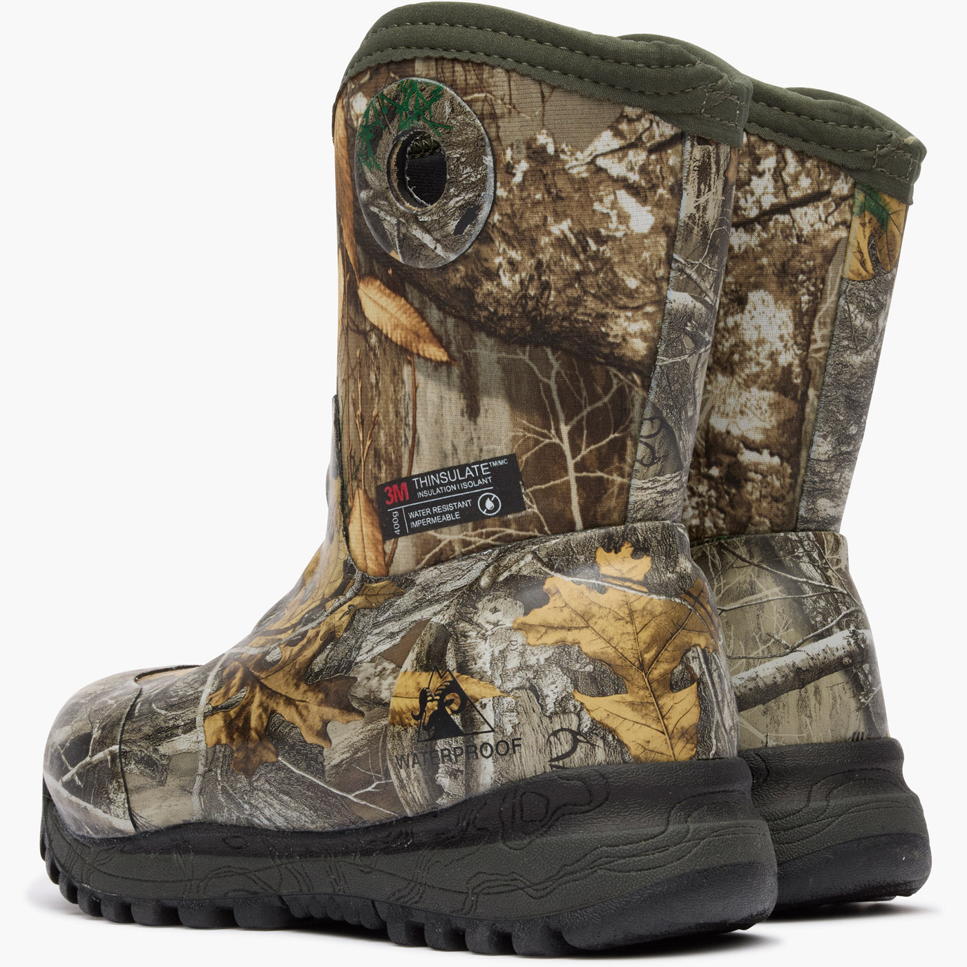 Rocky Spike Little Kid Waterproof 400G Insulated Rubber Boot - doubleheel