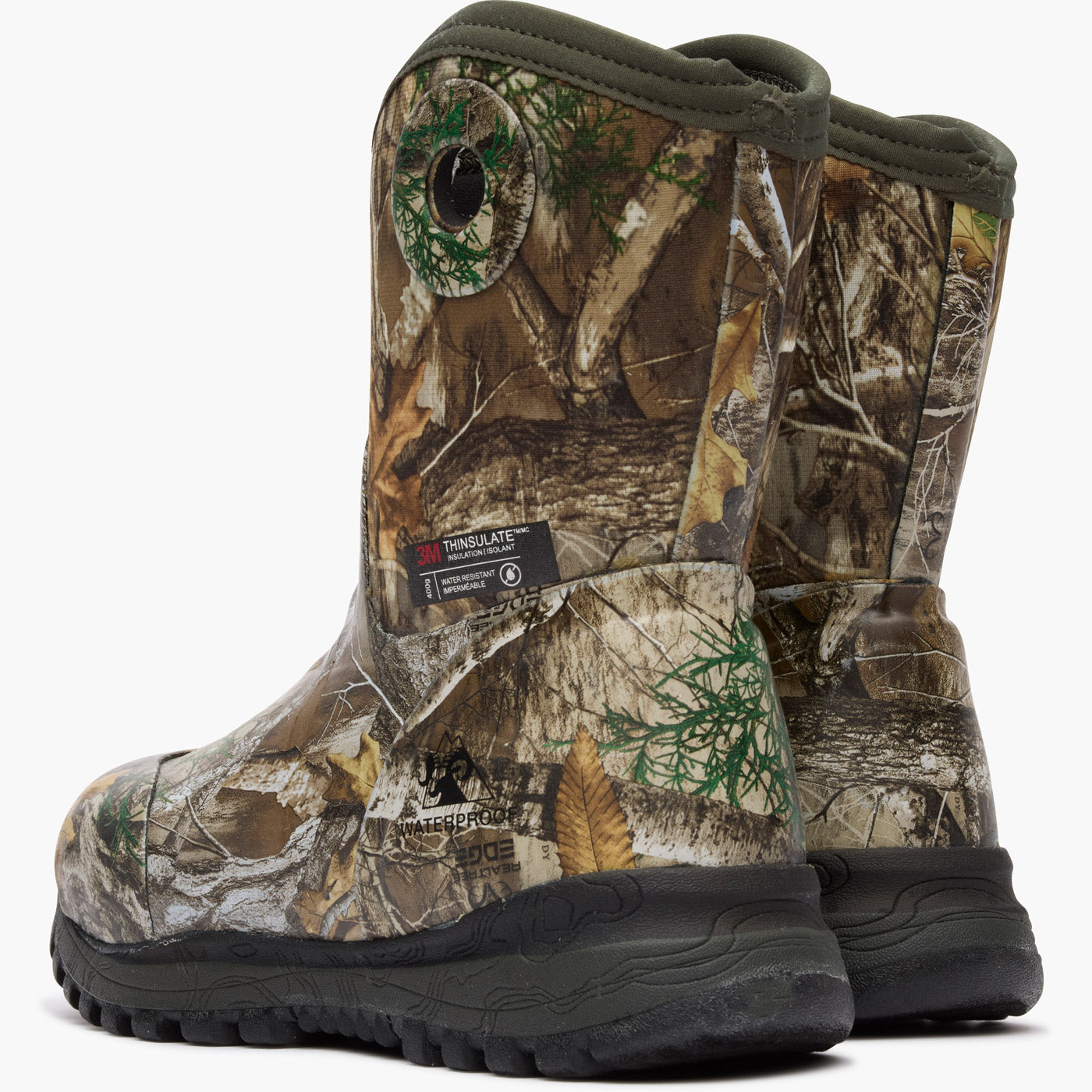 Rocky Spike Big Kid Waterproof 400G Insulated Rubber Boot - doubleheel