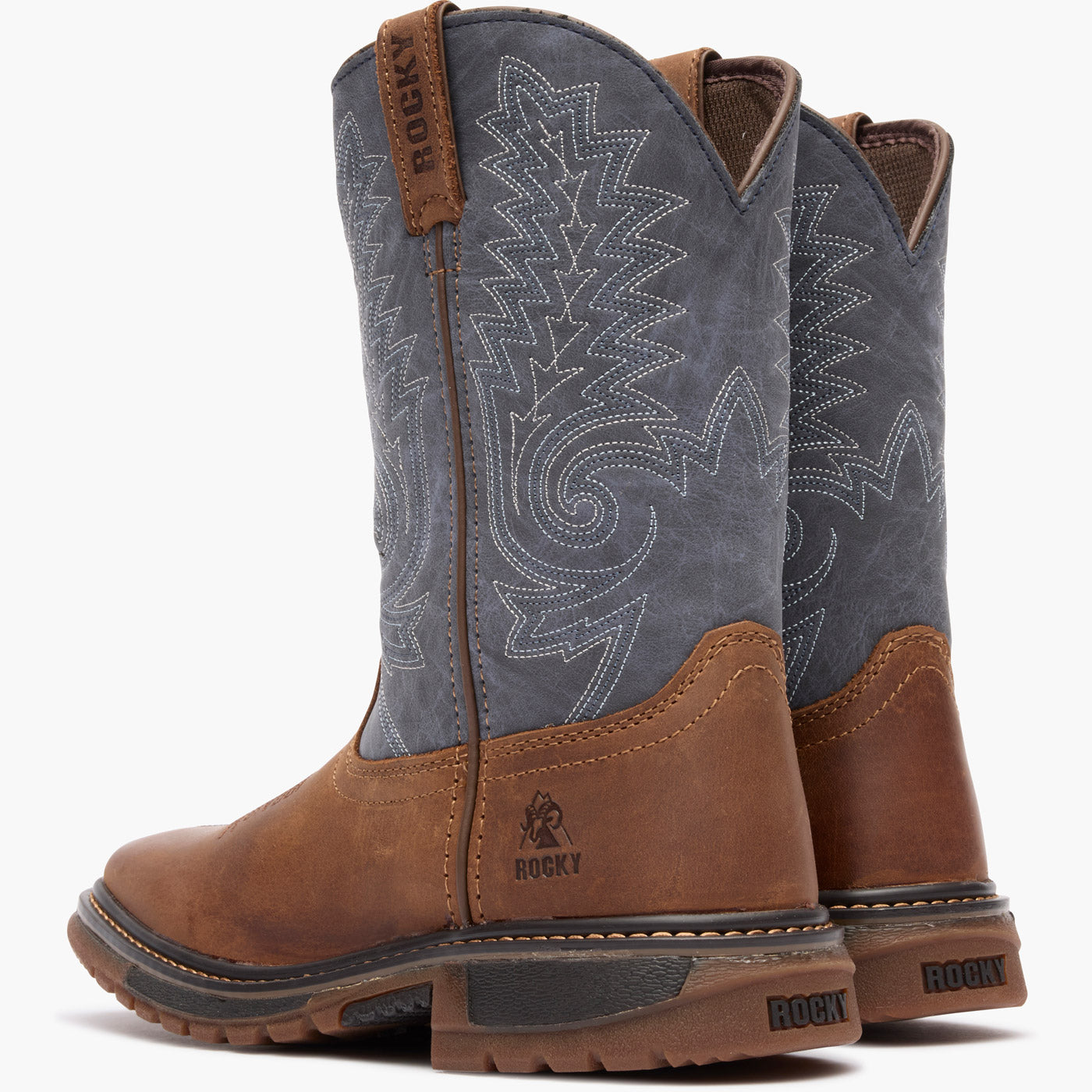 Rocky Big Kids' Ride FLX Western Boot - doubleheel