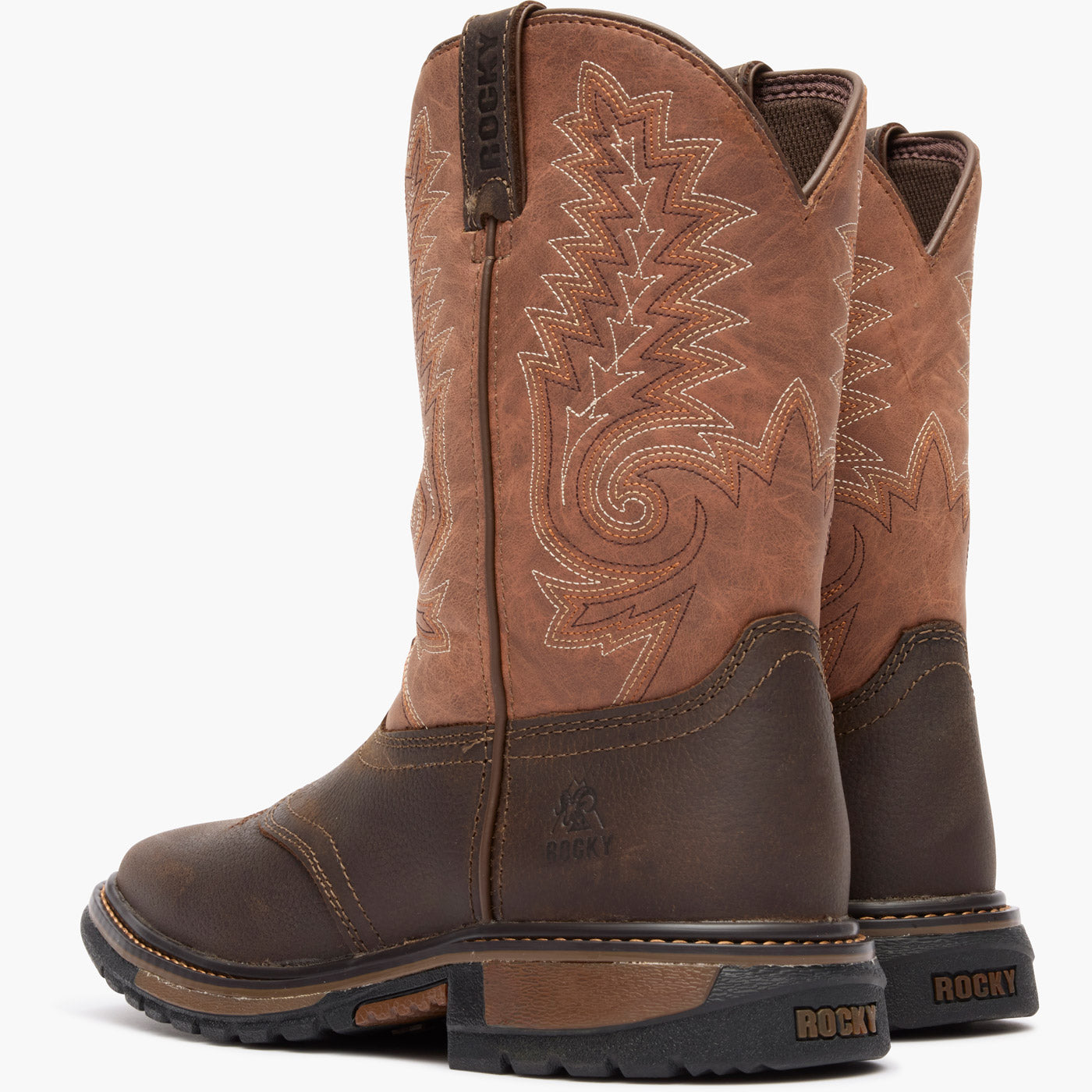 Rocky Big Kids' Ride FLX Western Boot - doubleheel
