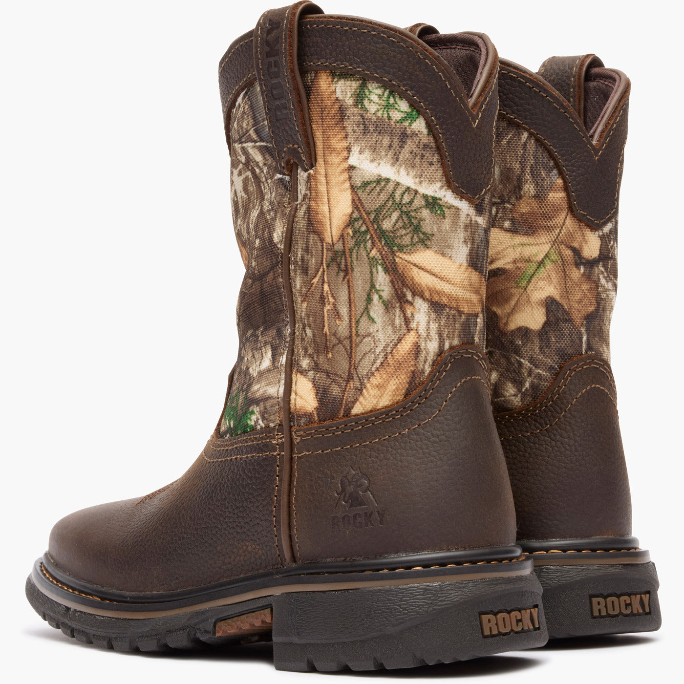 Rocky Kids' Ride FLX Waterproof Western Boot - doubleheel