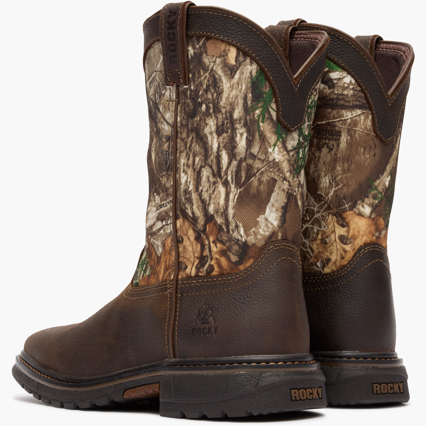 Rocky Big Kids' Ride FLX Waterproof Western Boot - doubleheel