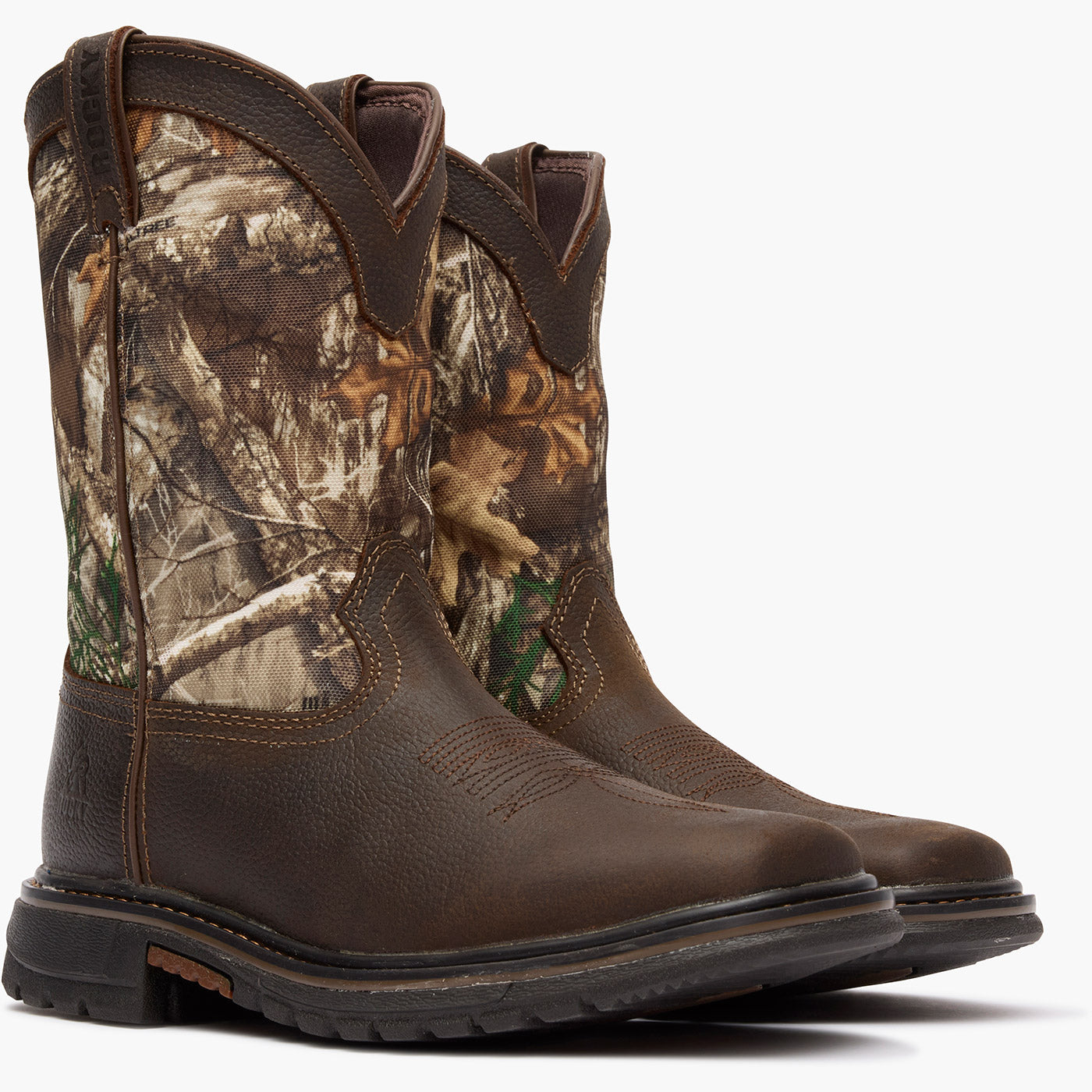 Rocky Big Kids' Ride FLX Waterproof Western Boot - doublequarter