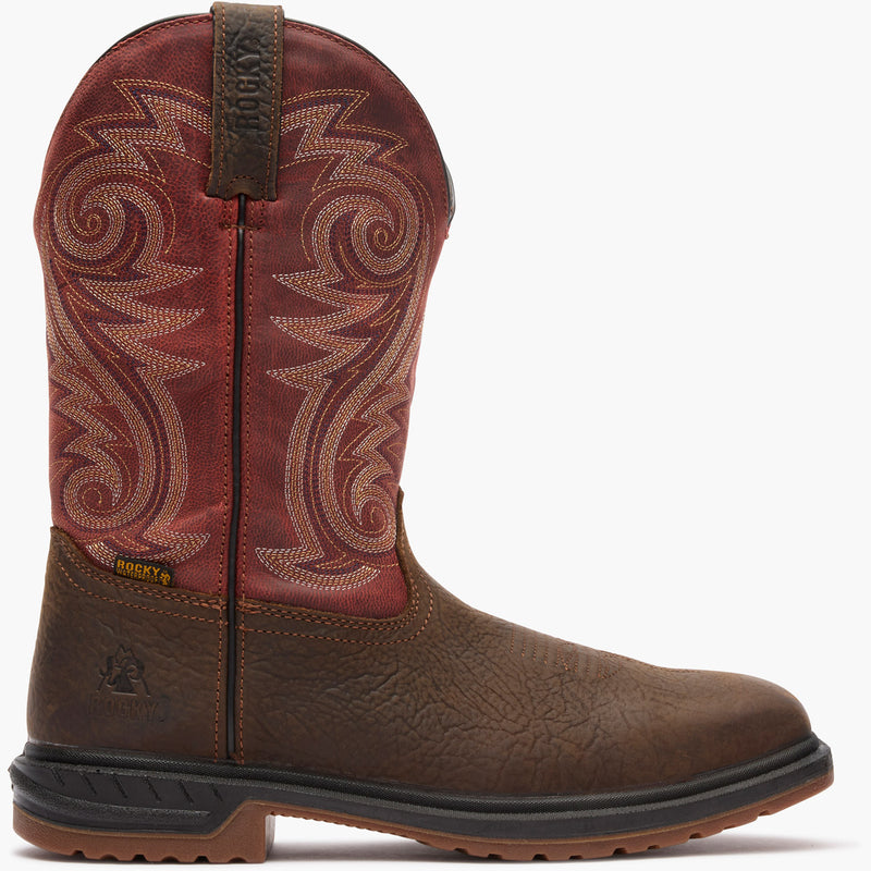 ""Rocky Worksmart 11"" Composite Toe Waterproof Western Boot" - profile"
