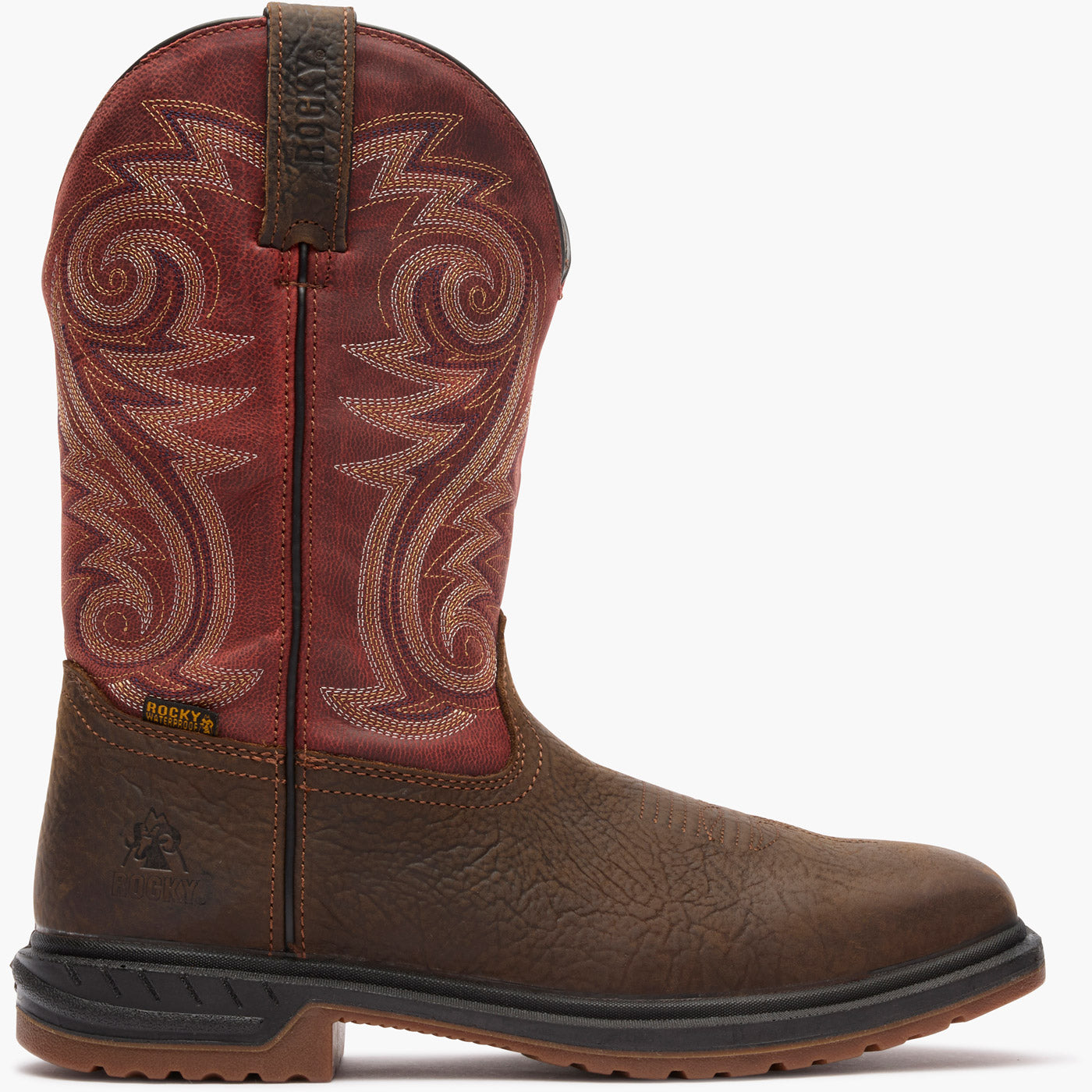 ""Rocky Worksmart 11"" Composite Toe Waterproof Western Boot" - profile"