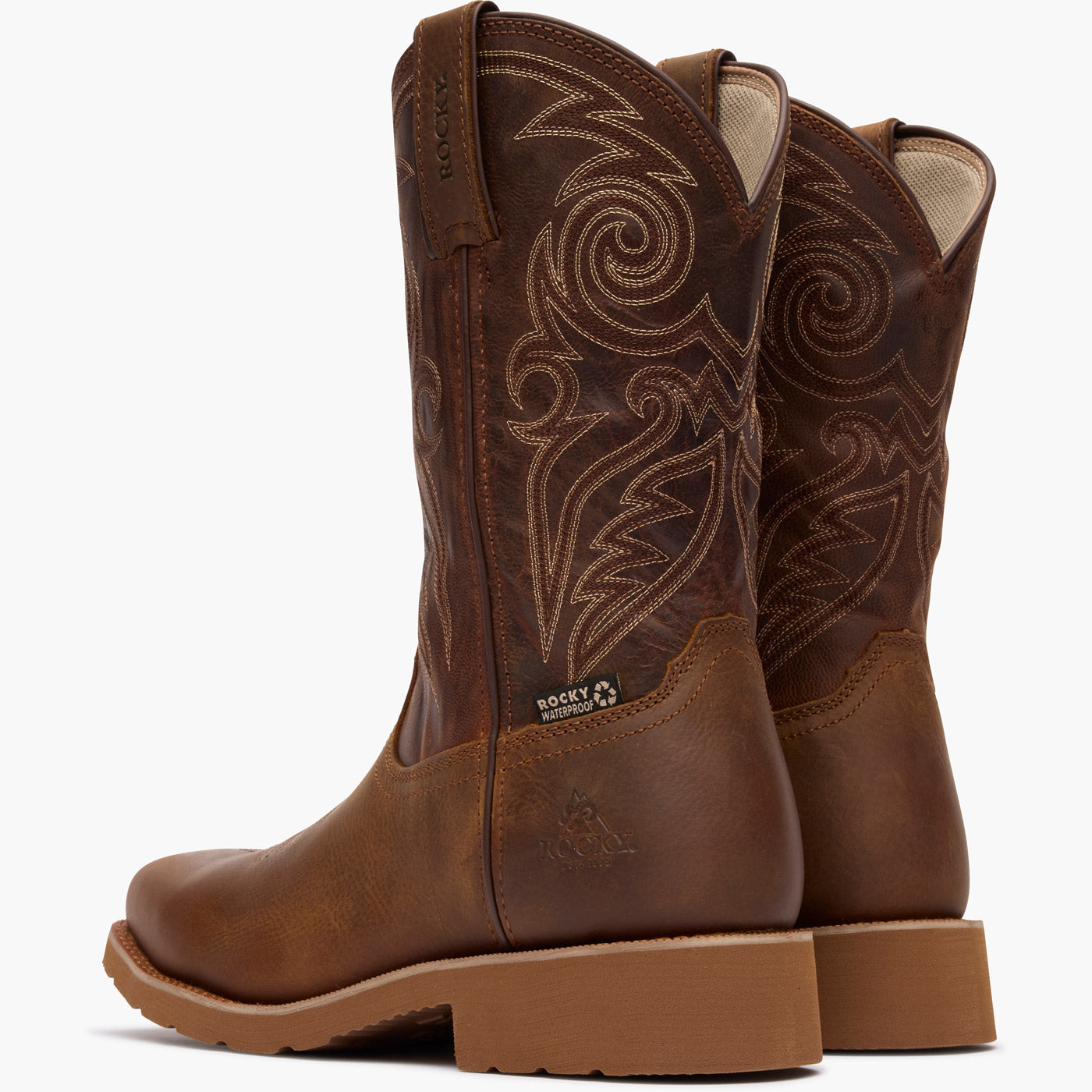 "Rocky MonoCrepe 12" Steel Toe Western Boot - doubleheel"