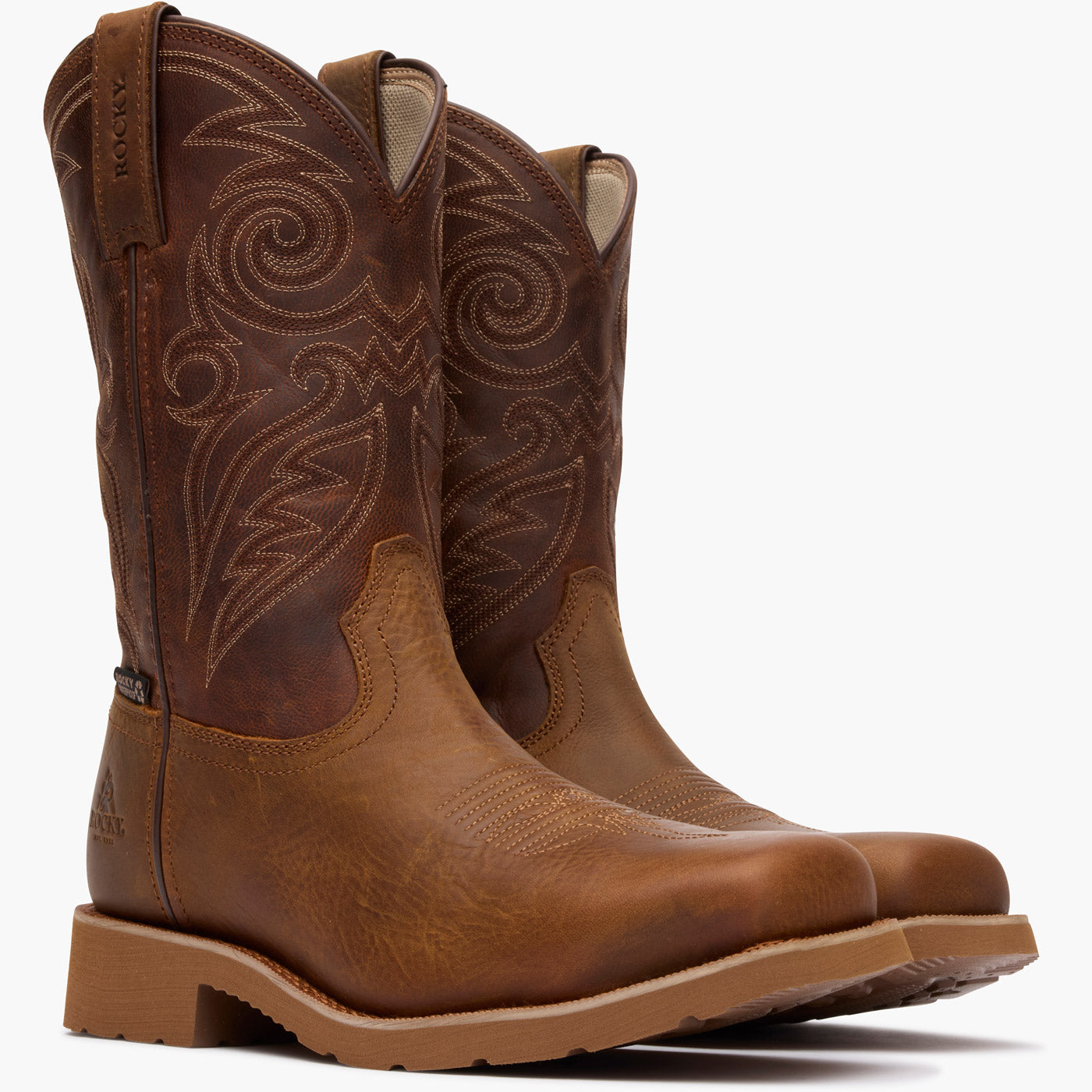 "Rocky MonoCrepe 12" Steel Toe Western Boot - doublequarter"