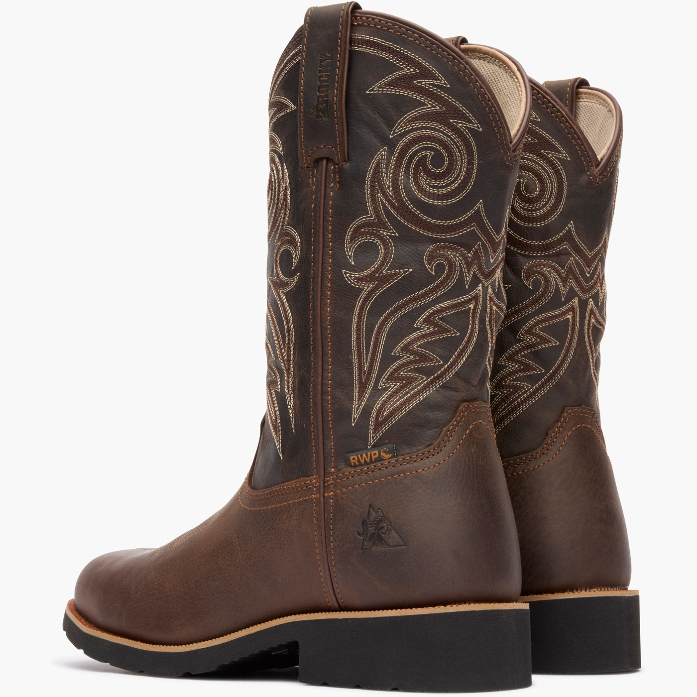"Rocky MonoCrepe 12" Steel Toe Western Boot - doubleheel"