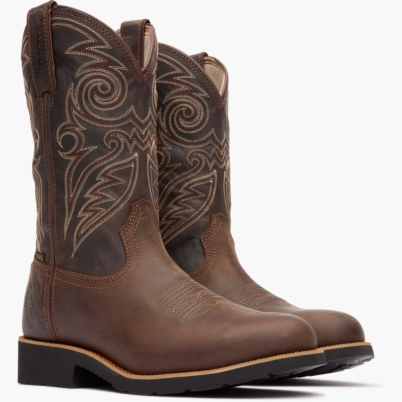 "Rocky MonoCrepe 12" Steel Toe Western Boot - doublequarter"