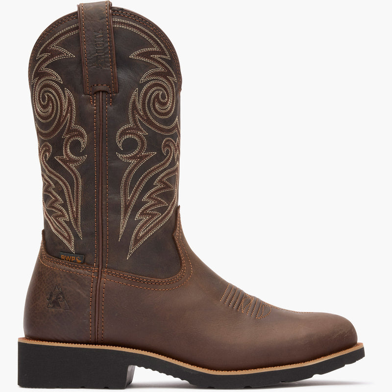 "Rocky MonoCrepe 12" Steel Toe Western Boot - profile"