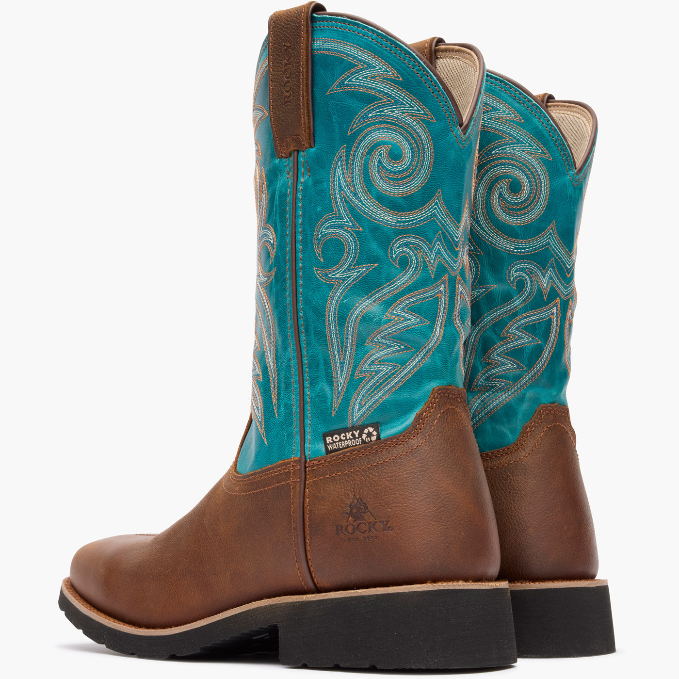 "Rocky MonoCrepe 12" Waterproof Western Boot - doubleheel"