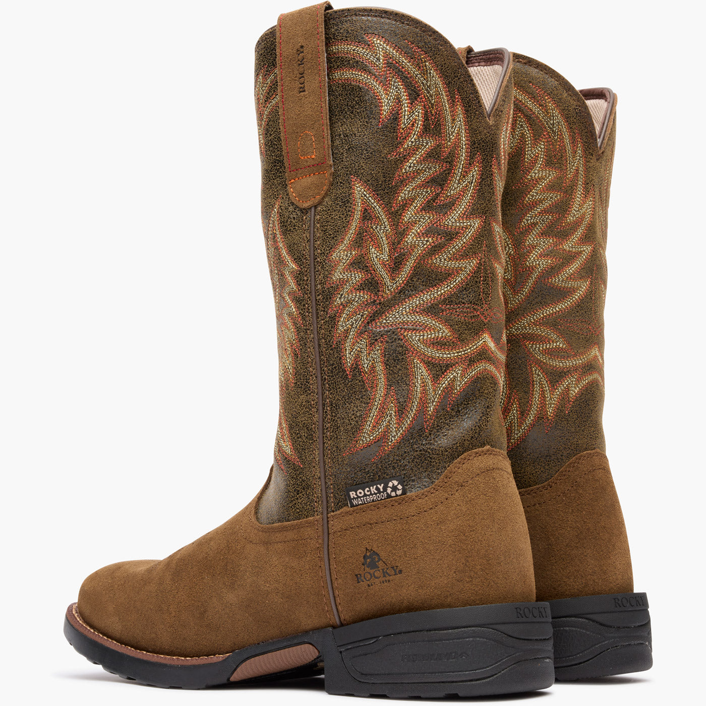 "Rocky Bronco 12" Waterproof Western Boot - doubleheel"