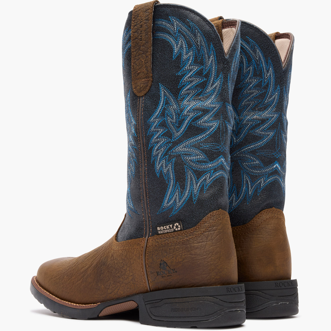 "Rocky Bronco 12" Waterproof Western Boot - doubleheel"