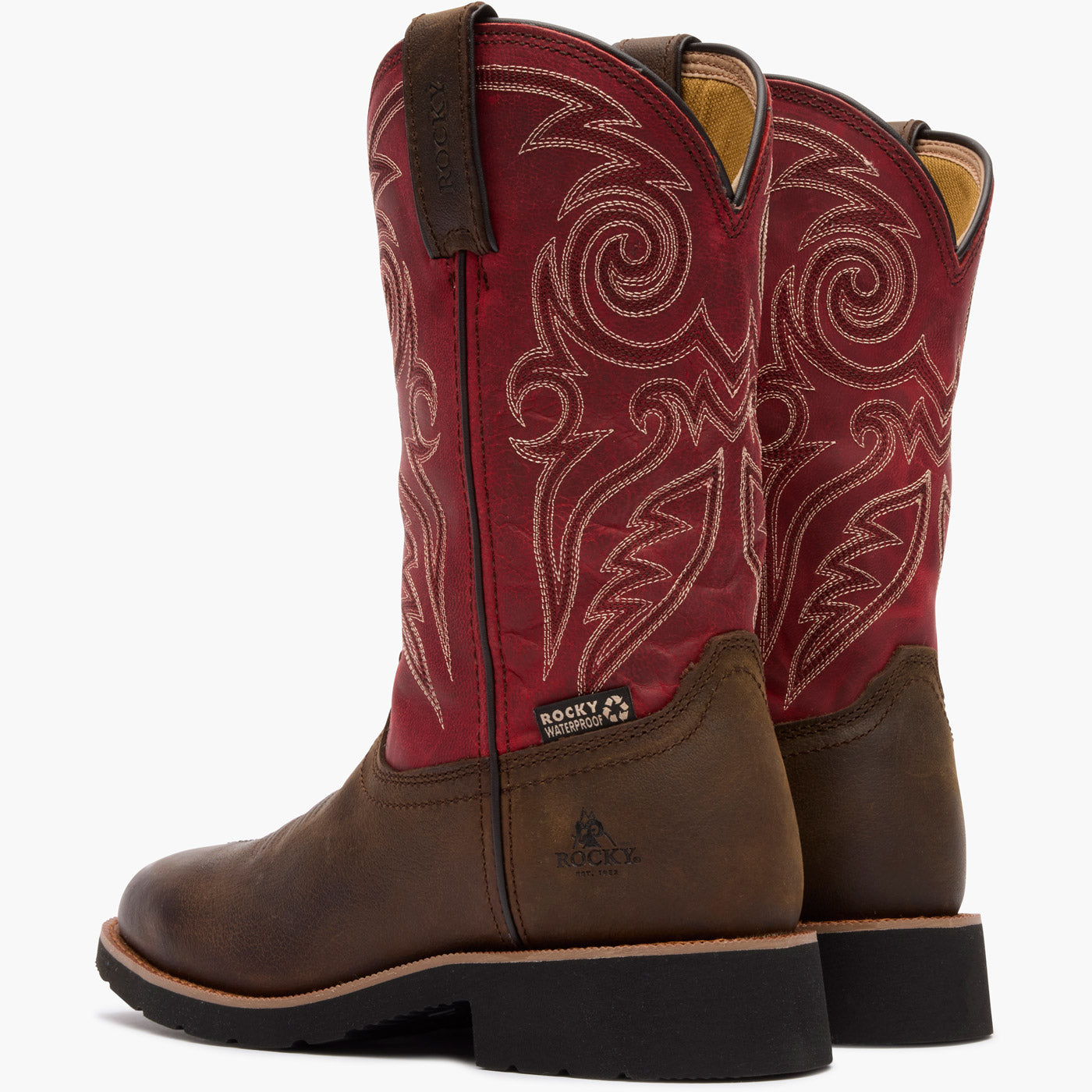 "Rocky Women's MonoCrepe 11" Waterproof Western Boot - doubleheel"