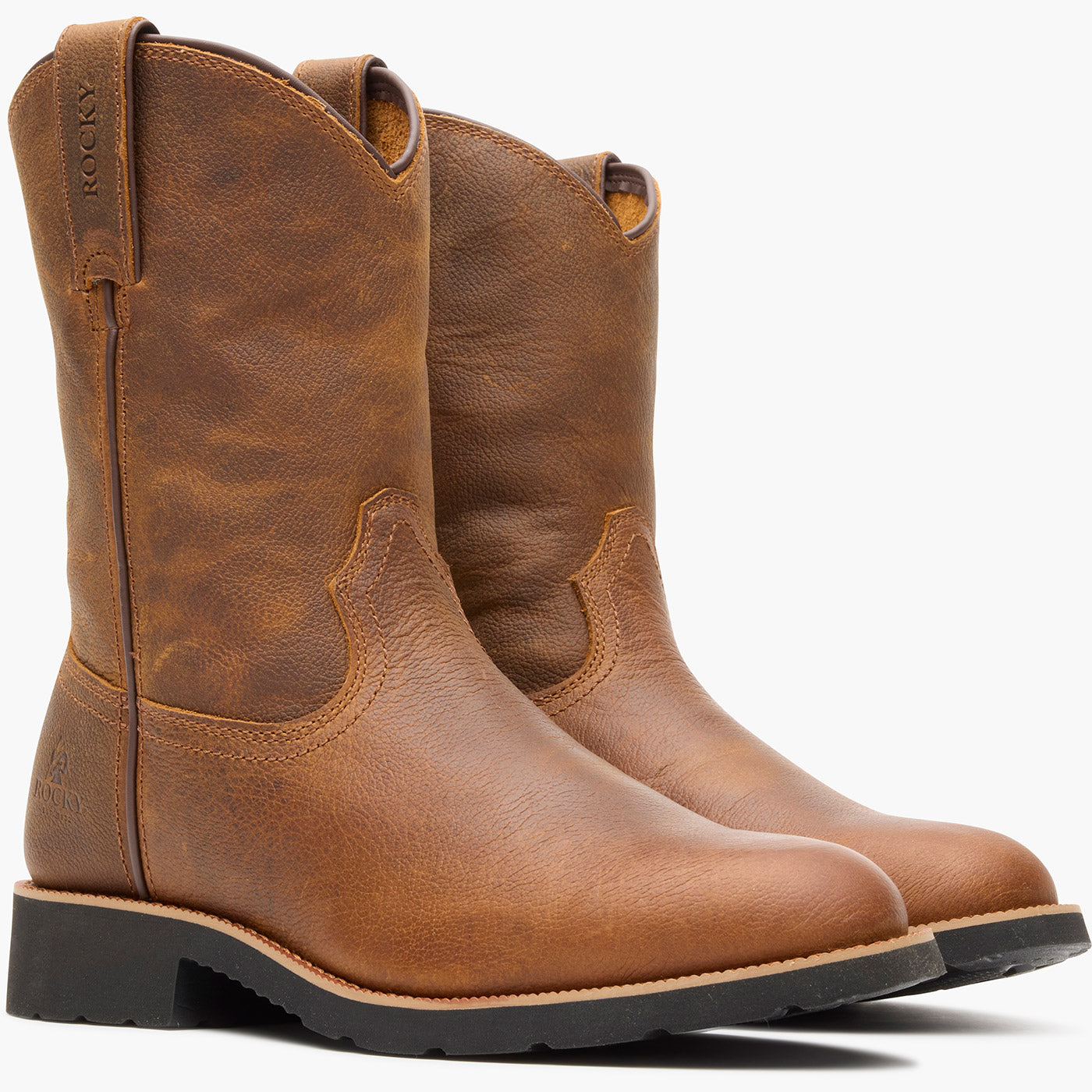 Rocky Monocrepe Unlined Pull-On Western Boot - doublequarter