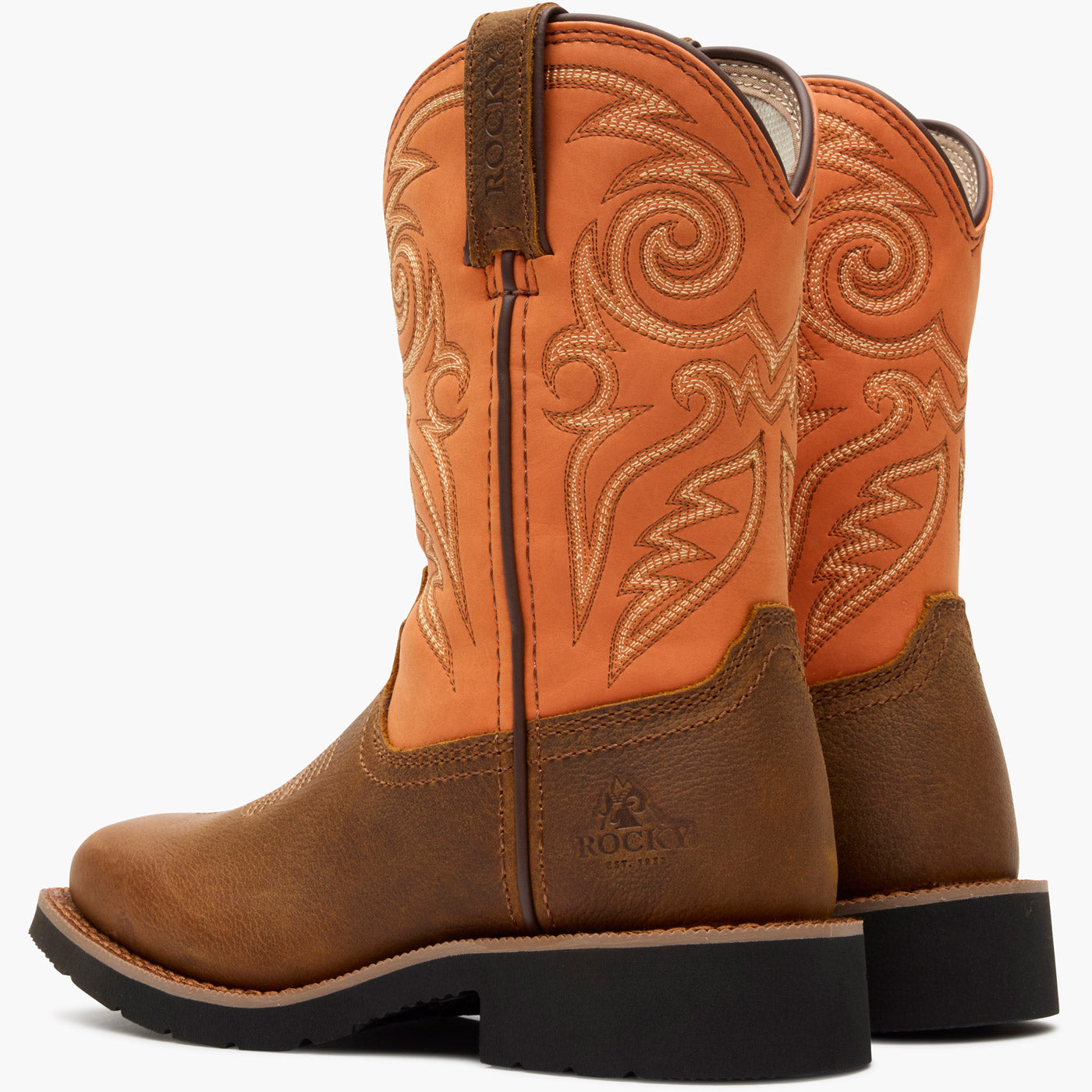 Rocky Big Kid's MonoCrepe Western Boot - doubleheel