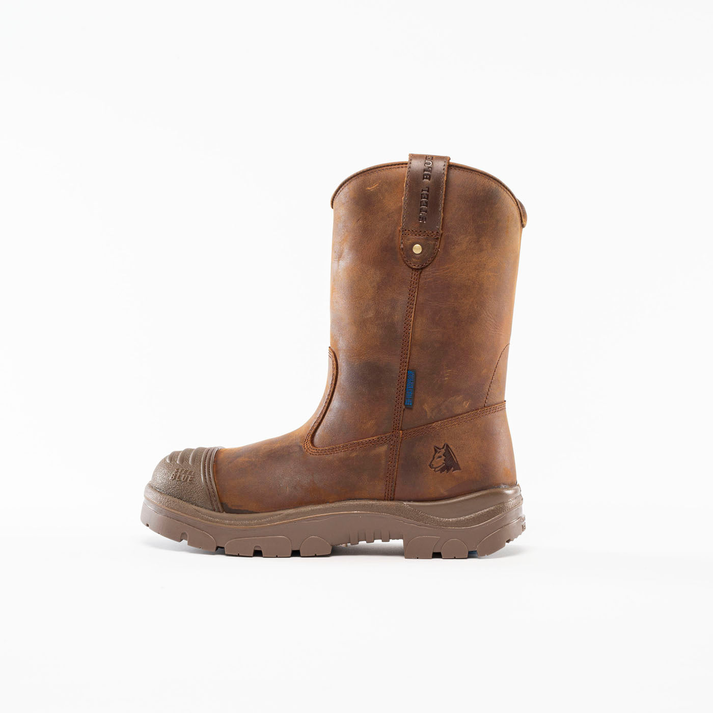 Steel Blue Heeler Scuff Men's 10 inch Steel Toe Electrical Hazard Waterproof Pull-On Work Boot