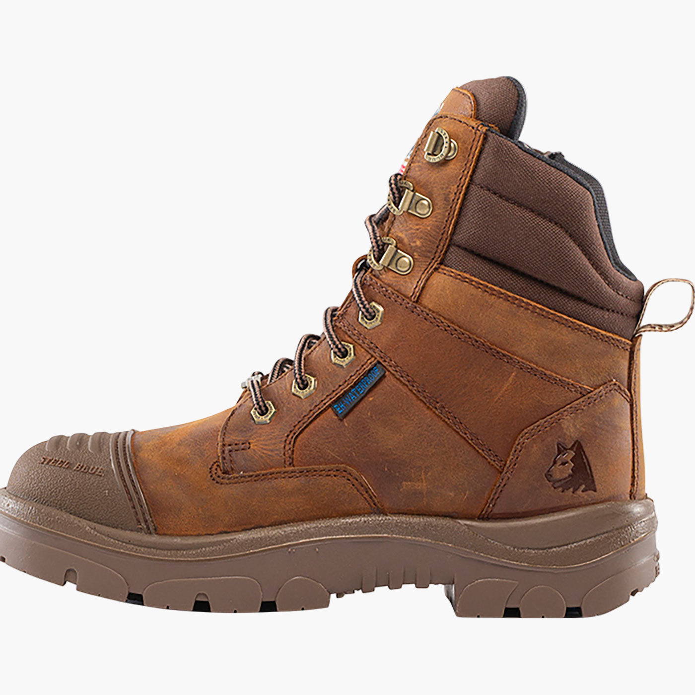 Steel Blue Southern Cross Scuff Zip Men's 6 inch Steel Toe Electrical Hazard Waterproof Work Boot