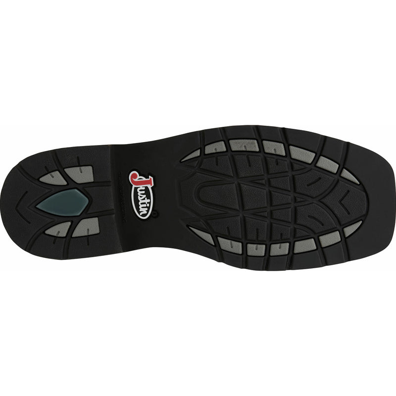 Justin Work Men's Steel Toe Electrical Hazard Pull-On Western Work Boot - outsole