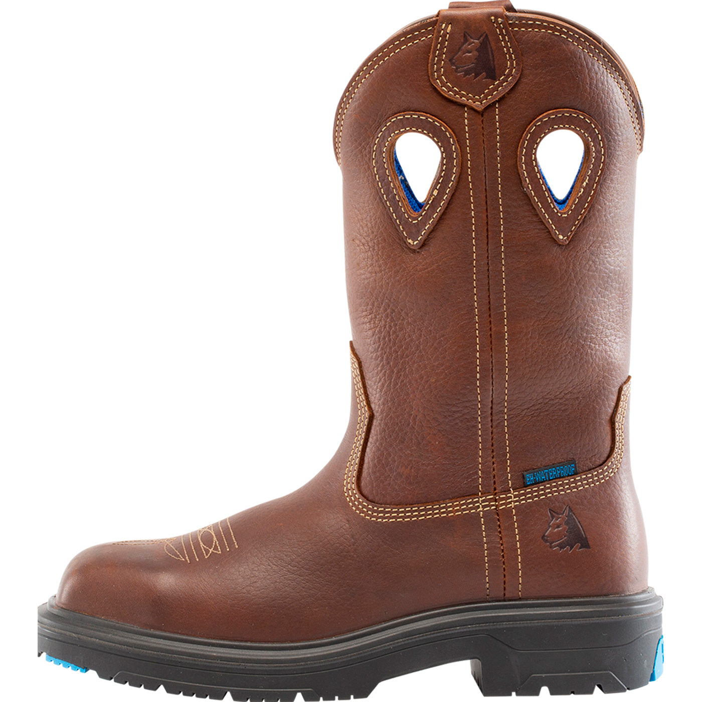 Steel Blue - Blue Heeler Men's Steel Toe Electrical Hazard Waterproof Pull-On Western Work Boot - profile