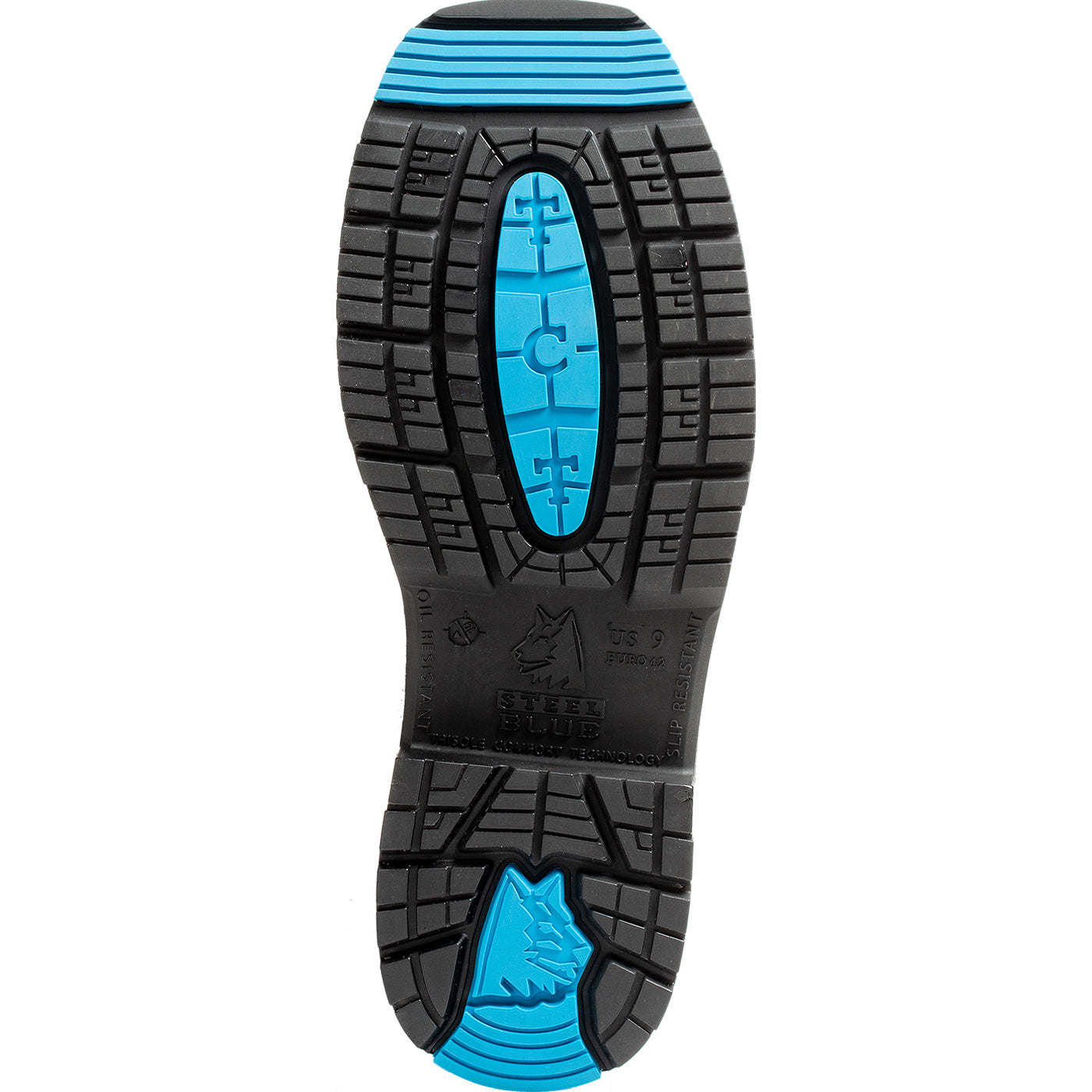 Steel Blue - Blue Heeler Men's Steel Toe Electrical Hazard Waterproof Pull-On Western Work Boot - outsole