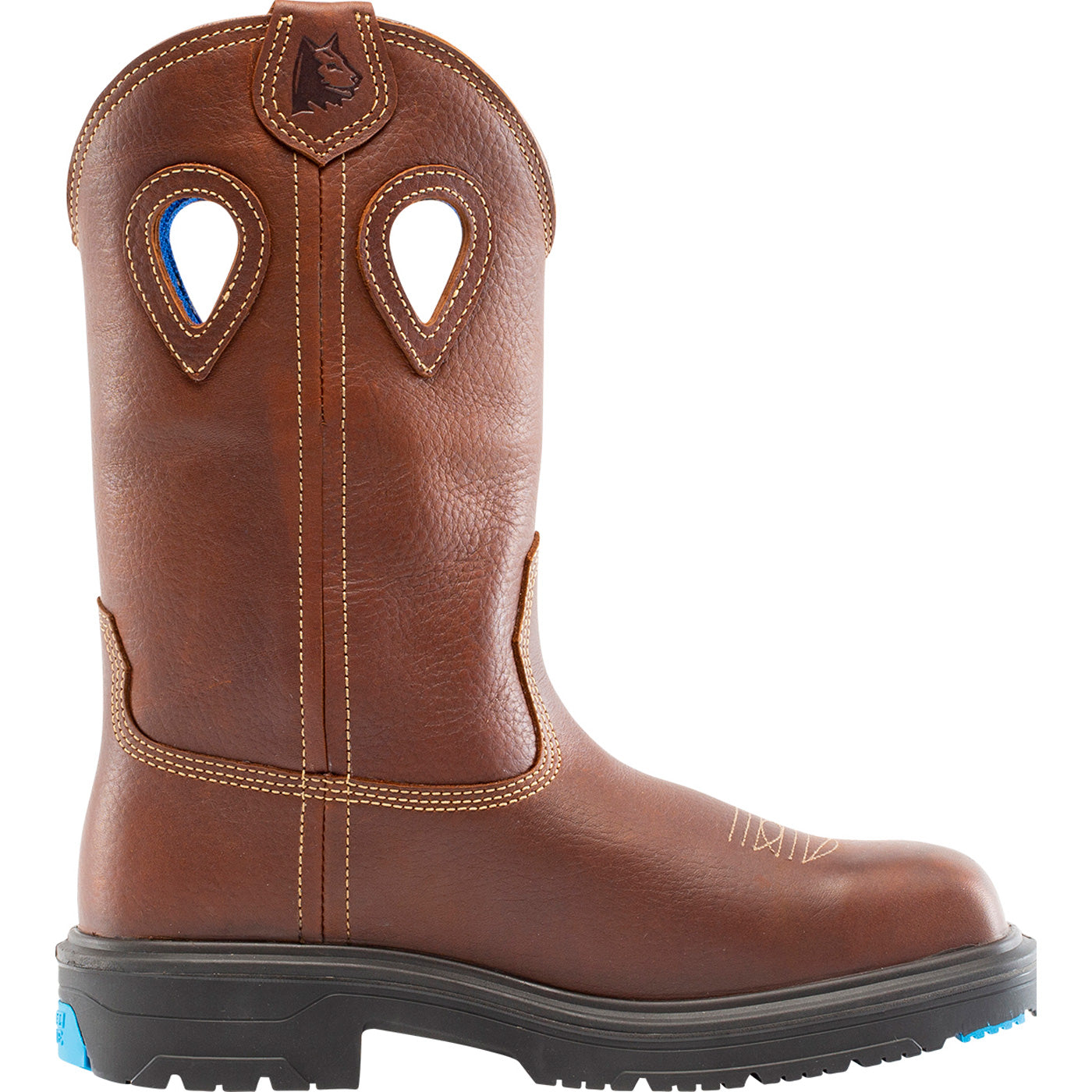 Steel Blue - Blue Heeler Men's Steel Toe Electrical Hazard Waterproof Pull-On Western Work Boot - profile