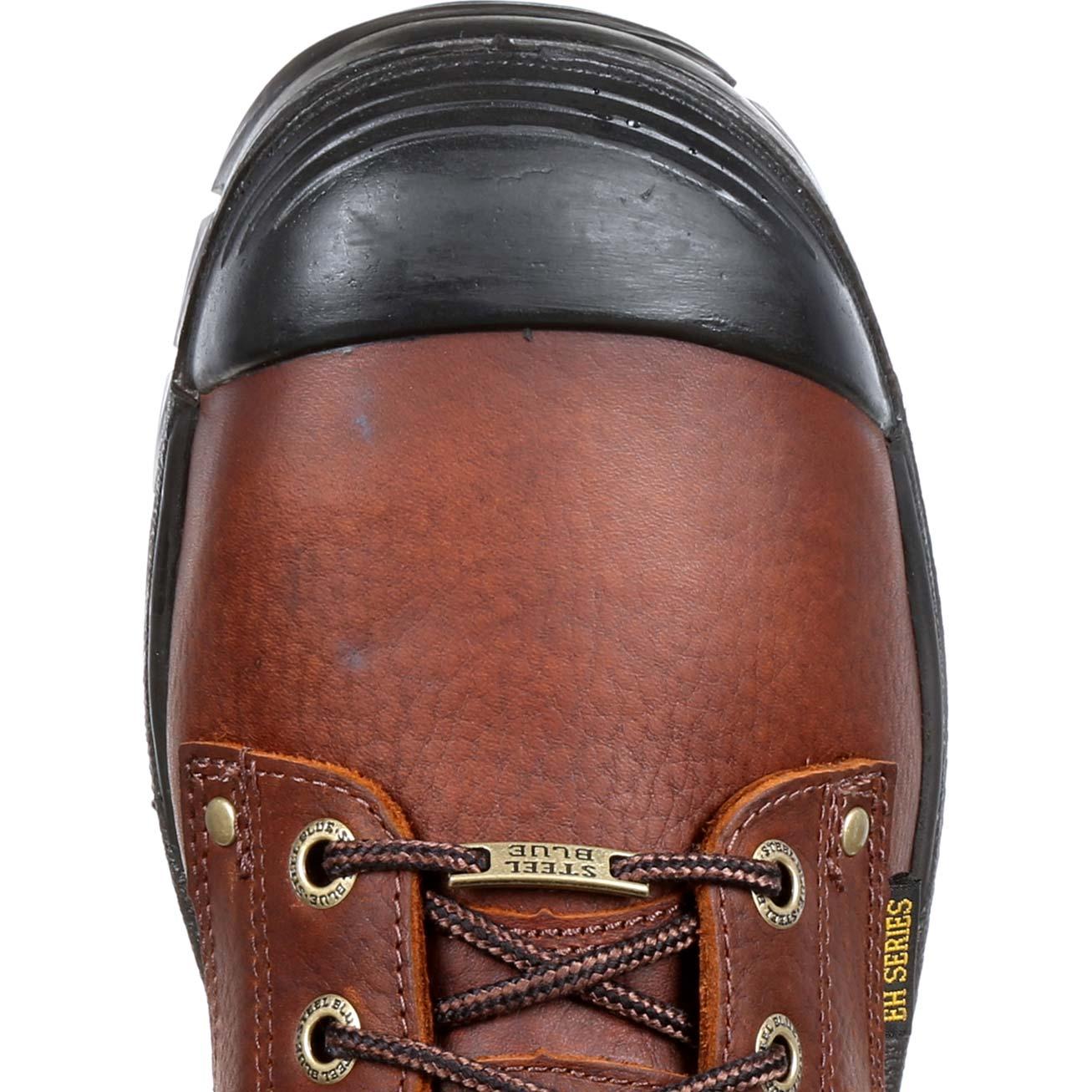 Steel Blue Argyle Bump Steel Toe Internal Met Guard Work Boot - birdseye