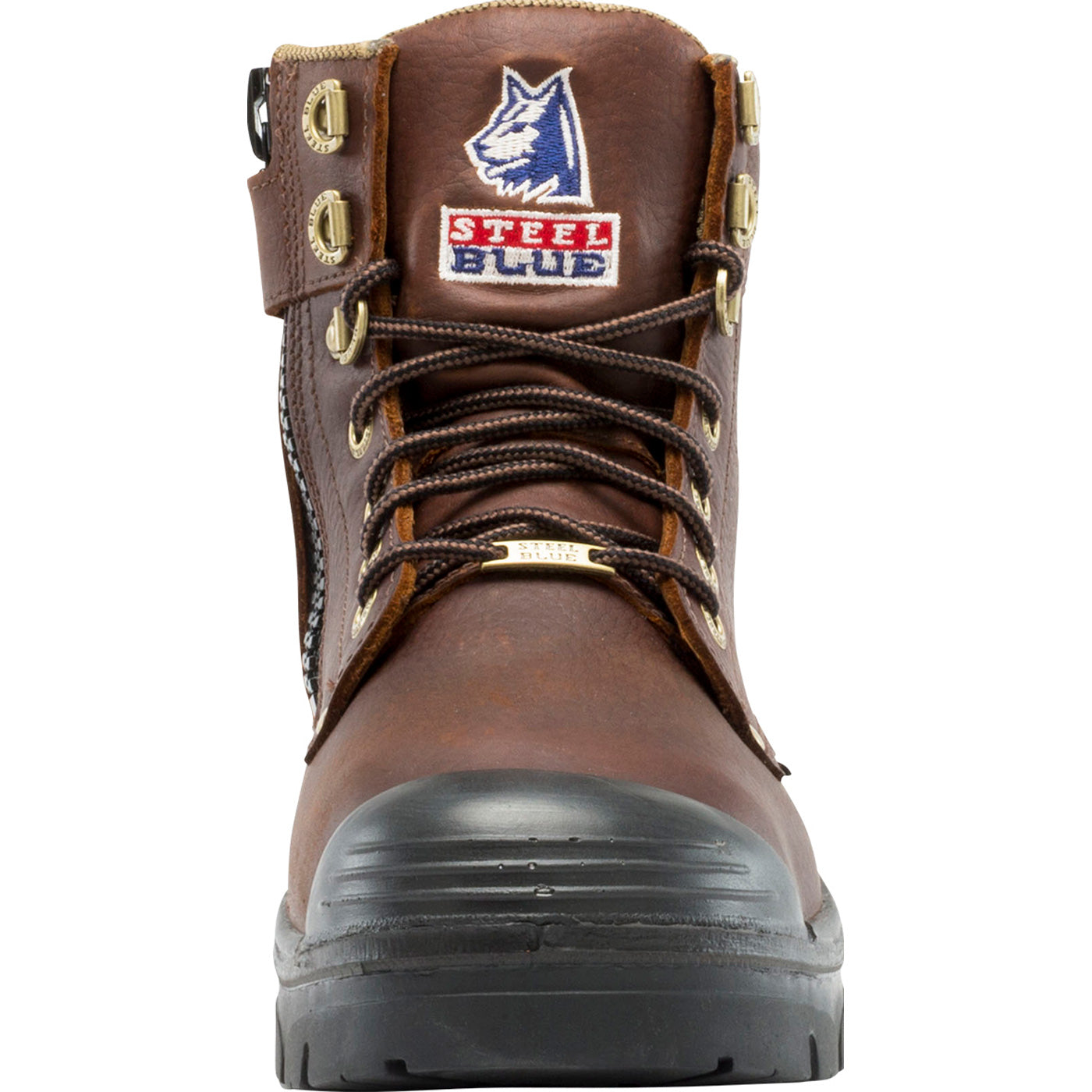 Steel Blue Argyle Zip Bump Steel Toe Internal Metatarsal Puncture-Resisting Zipper Work Boot - front