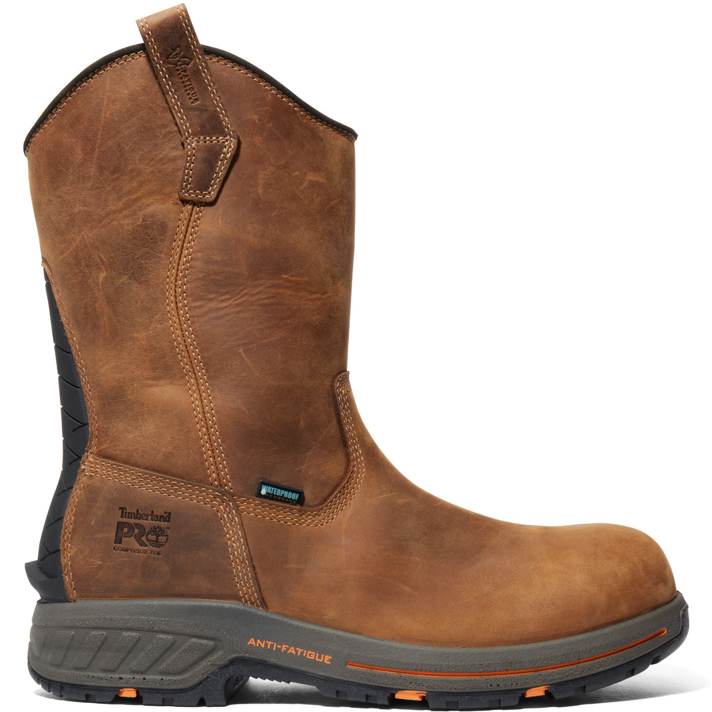 Timberland PRO Helix HD Men's 10-inch Composite Toe Electrical Hazard Waterproof Pull-On Work Boot - profile