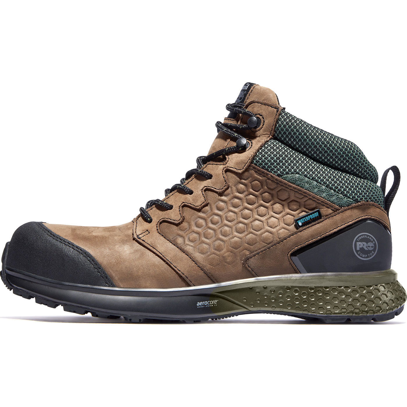 Timberland PRO Reaxion Men's Composite Toe Electrical Hazard Waterproof Work Hiker - profile