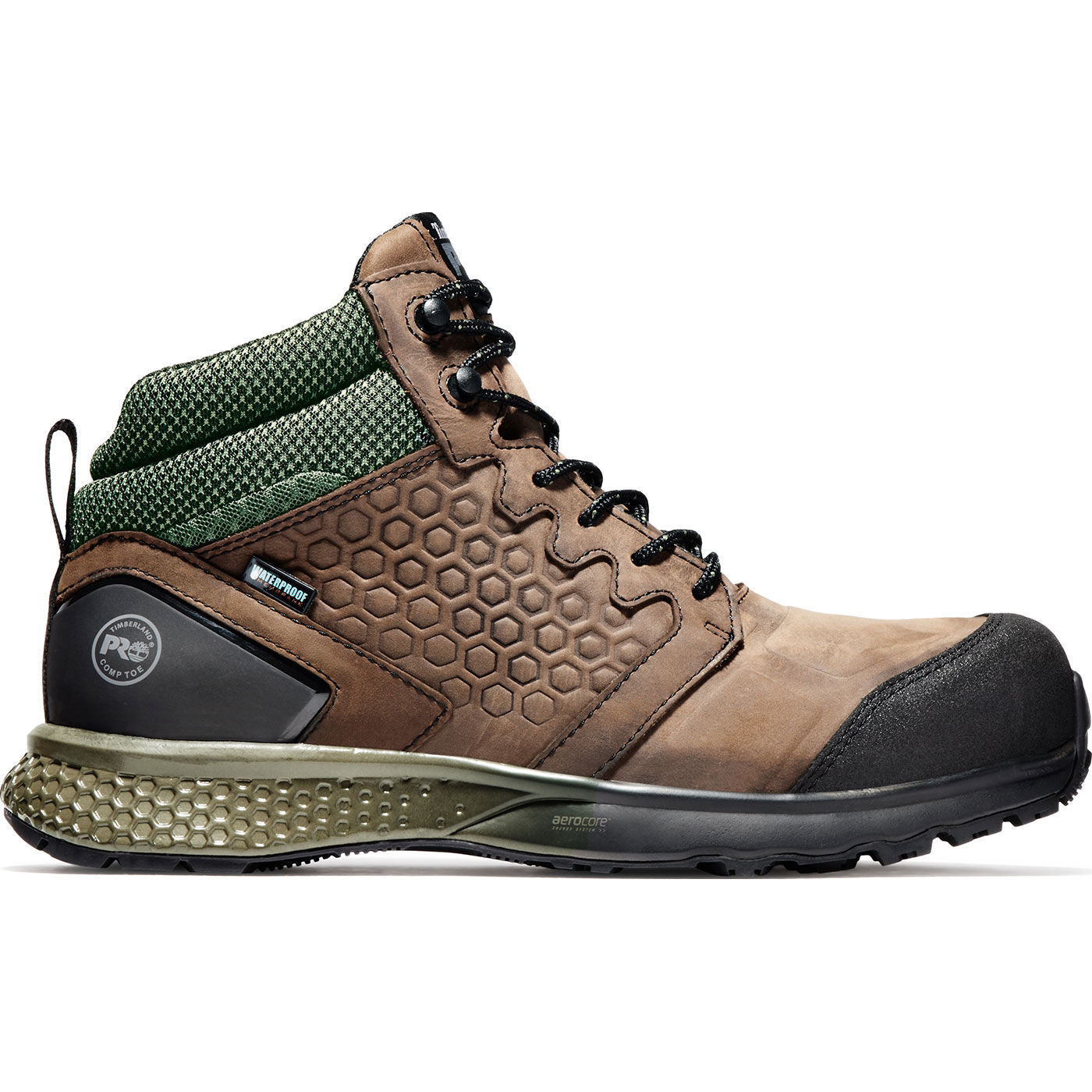 Timberland PRO Reaxion Men's Composite Toe Electrical Hazard Waterproof Work Hiker - profile