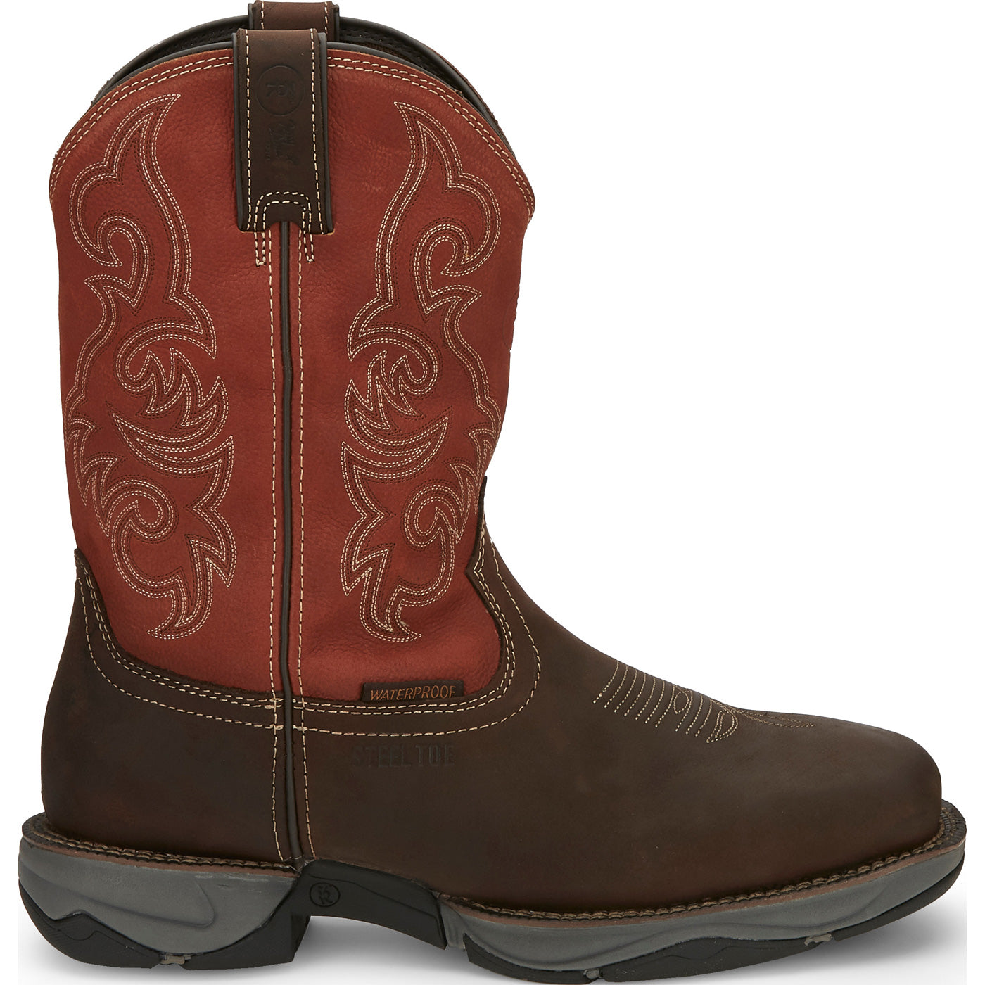Tony Lama 3R Junction Men's Steel Toe Electrical Hazard Waterproof Western Work Wellington - profile