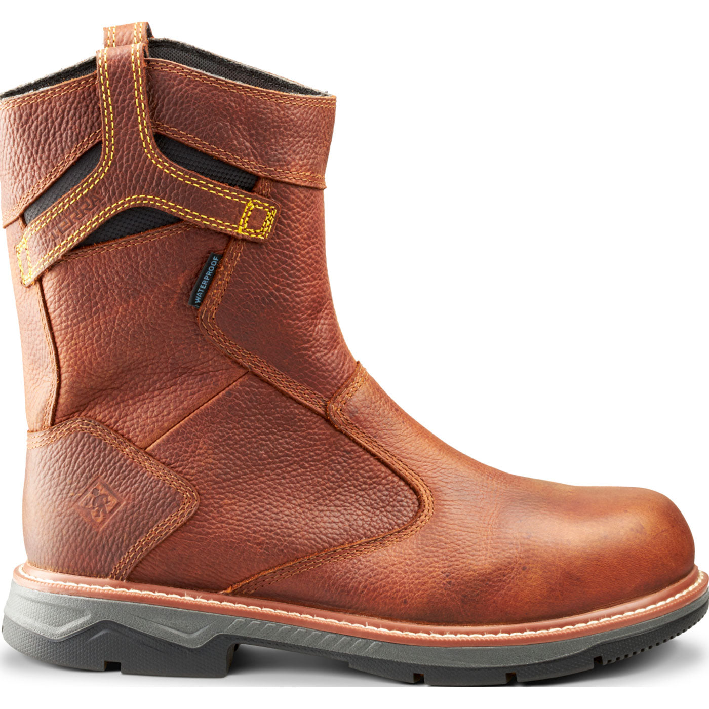 Terra Patton Men's 10-inch CSA Aluminum Toe Puncture-Resisting Waterproof Pull-on Work Boot - profile