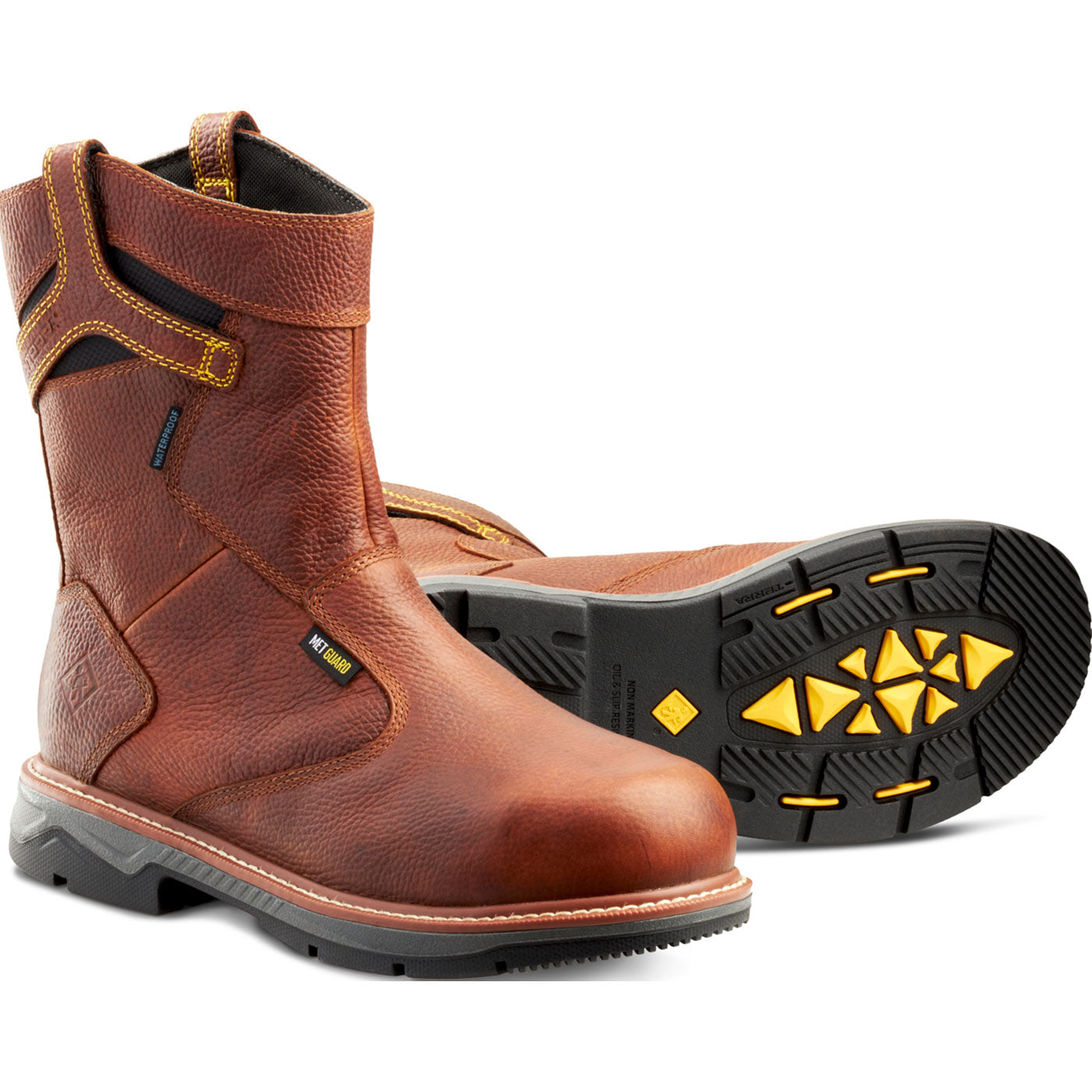 Terra Patton Men's CSA Internal Met Aluminum Toe Puncture-Resisting Waterproof Pull-on Work Boot - front