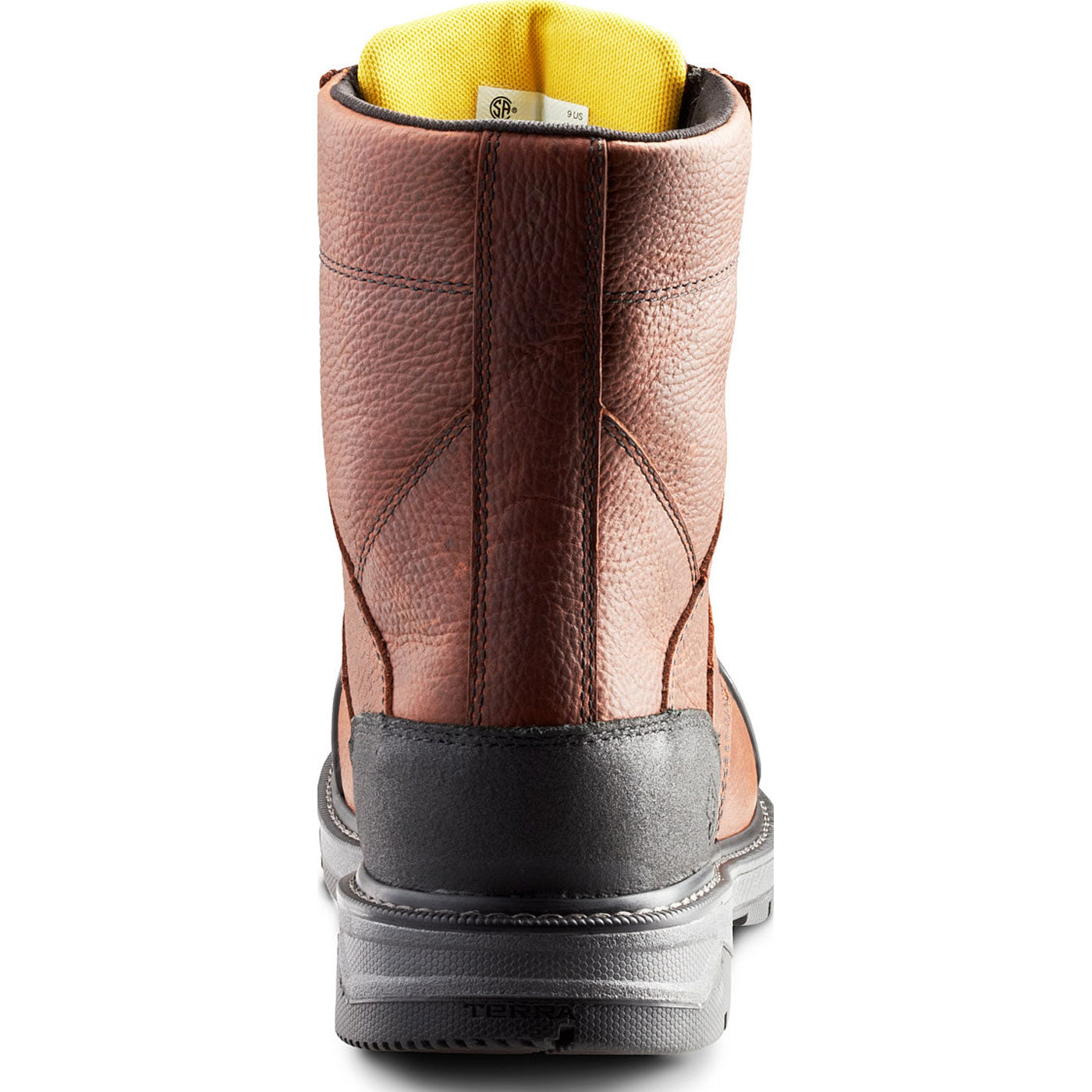 Terra Patton Men's 8-Inch CSA Aluminum Toe Puncture-Resisting Work Boot - back