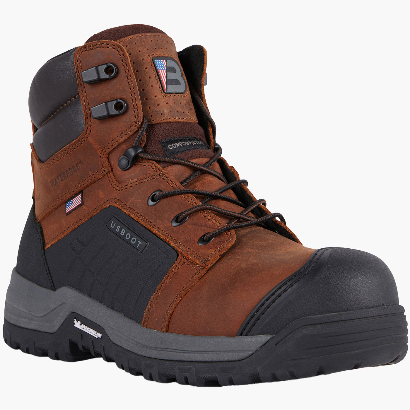 US Boot Handler Men's 6-inch Composite Toe Electrical Hazard Waterproof Work Boot
