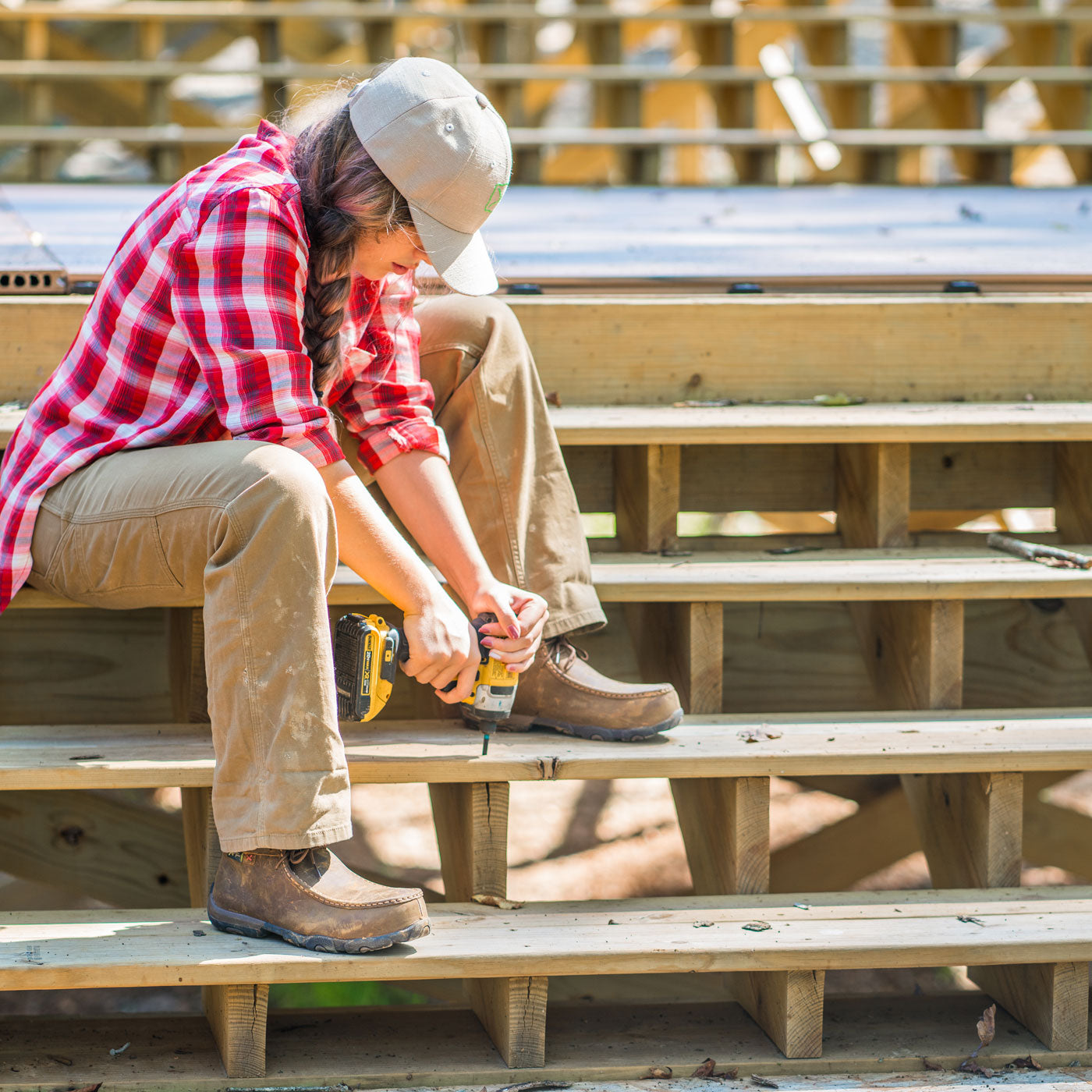 Twisted X Work Driving Moc Women's Internal Metatarsal Composite Toe Chukka Work Shoe - birdseye