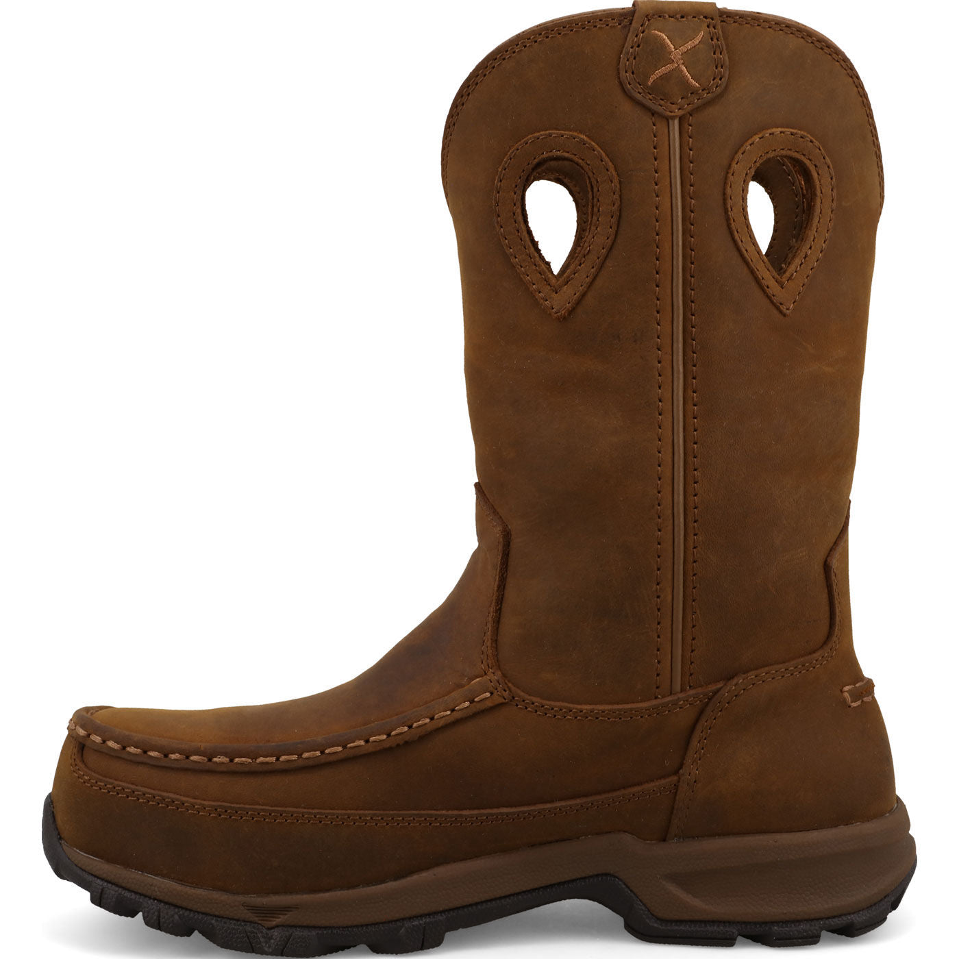 Twisted X Women's 10-inch Nano Toe Electrical Hazard Waterproof Leather Pull-on Work Boot - profile