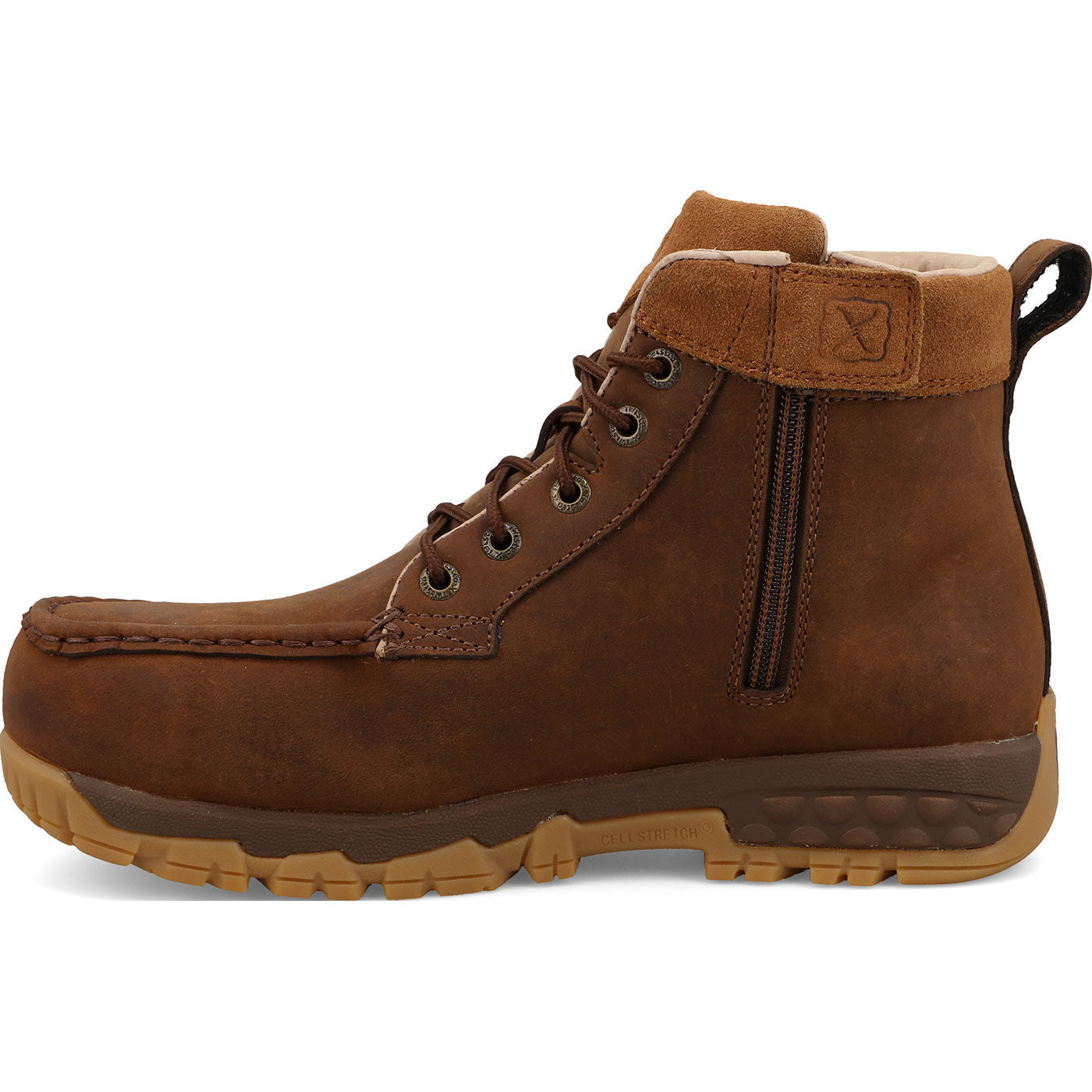 Twisted X Work Women's 4-inch Alloy Toe Electrical Hazard Zipper Work Boot - profile