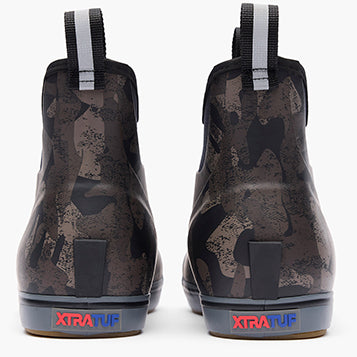 Women's 6 in Black Camo Ankle Deck Boot - back